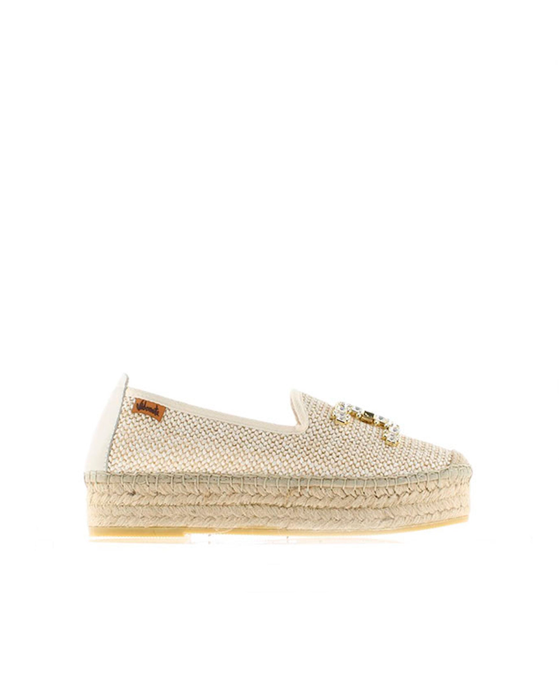 SLIPPER EN RAFIA TRENZA NATURAL MERCE DOBLE