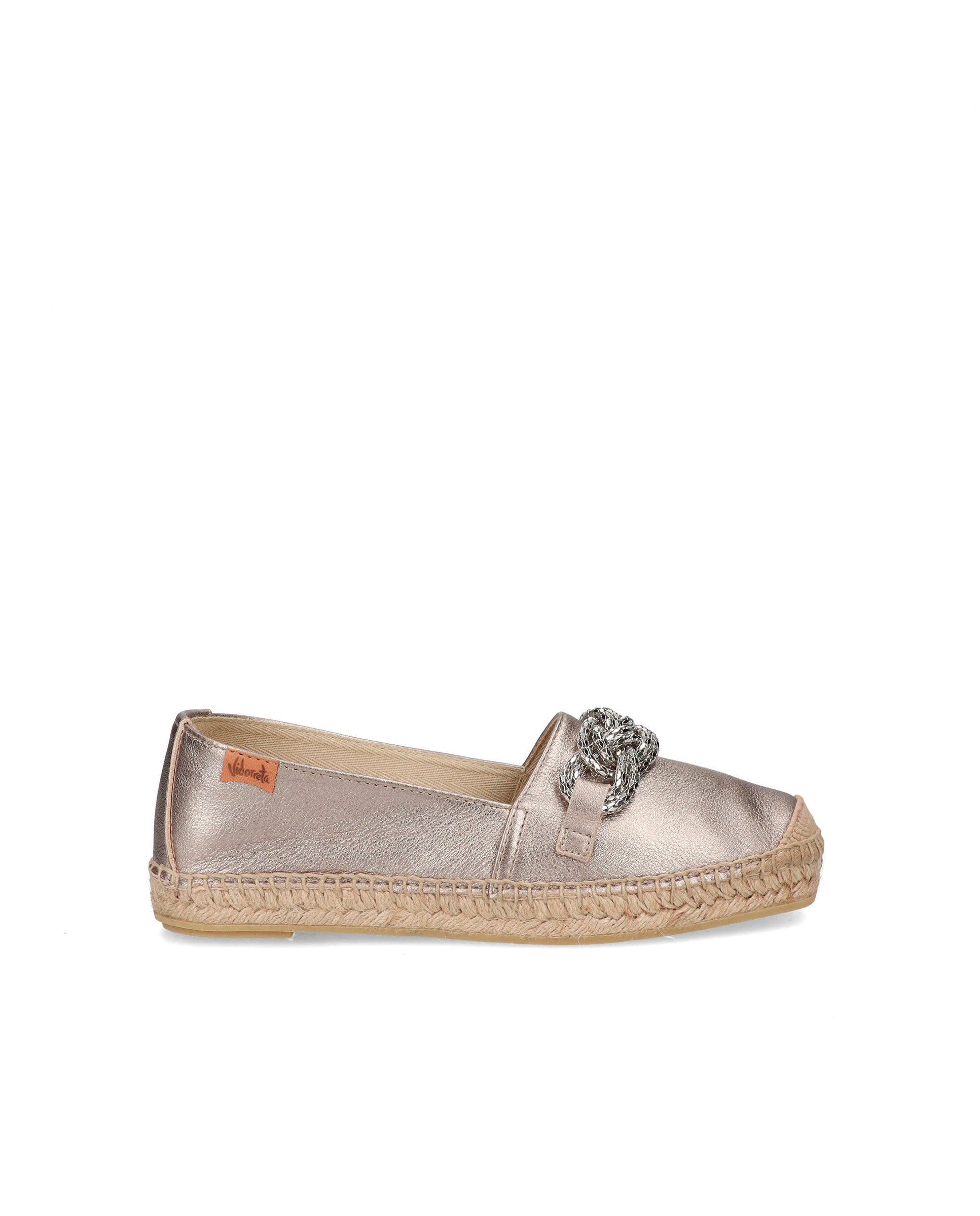 SLIPPER EN NAPA METAL CUERDA PITIUSA