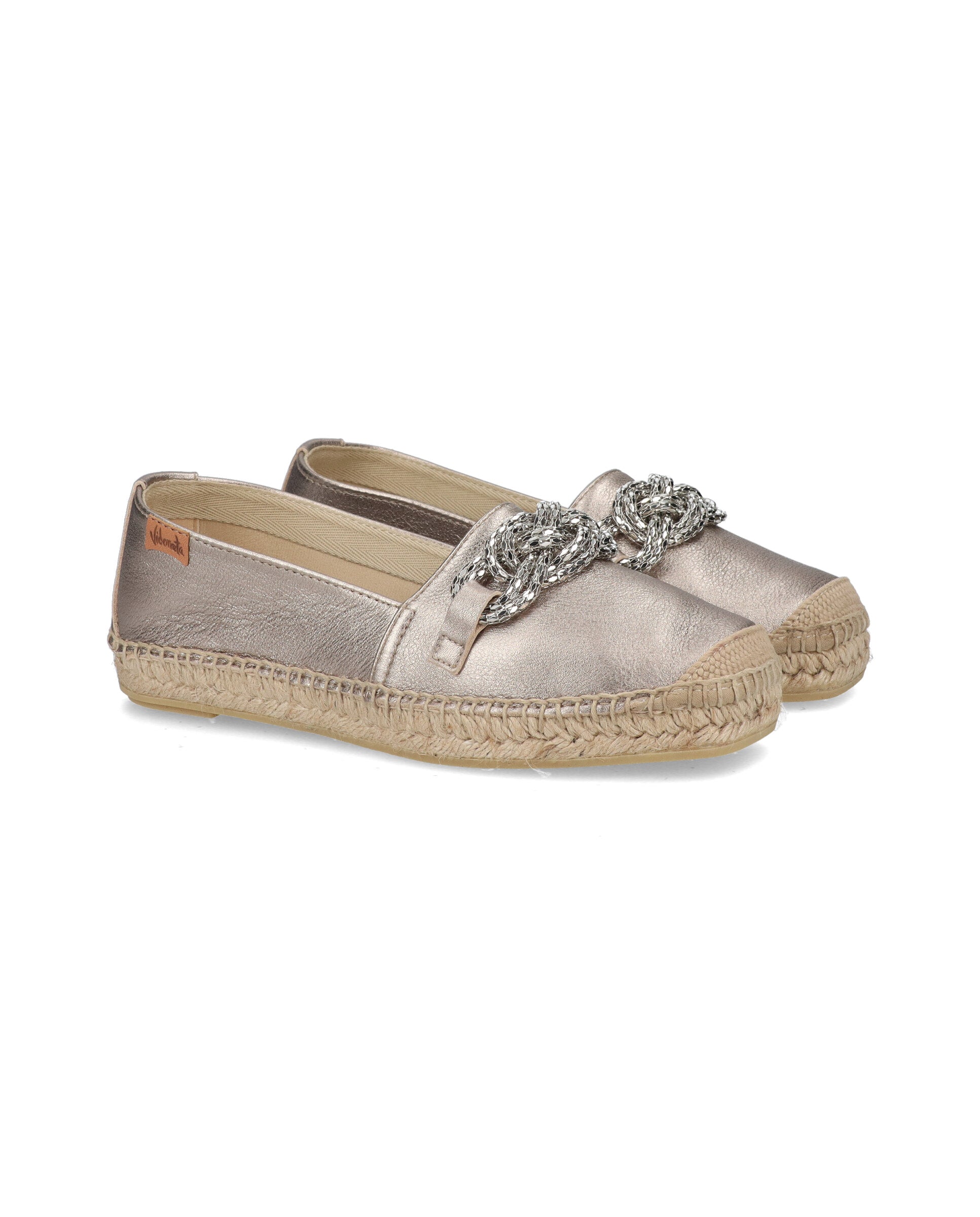 SLIPPER EN NAPA METAL CUERDA PITIUSA