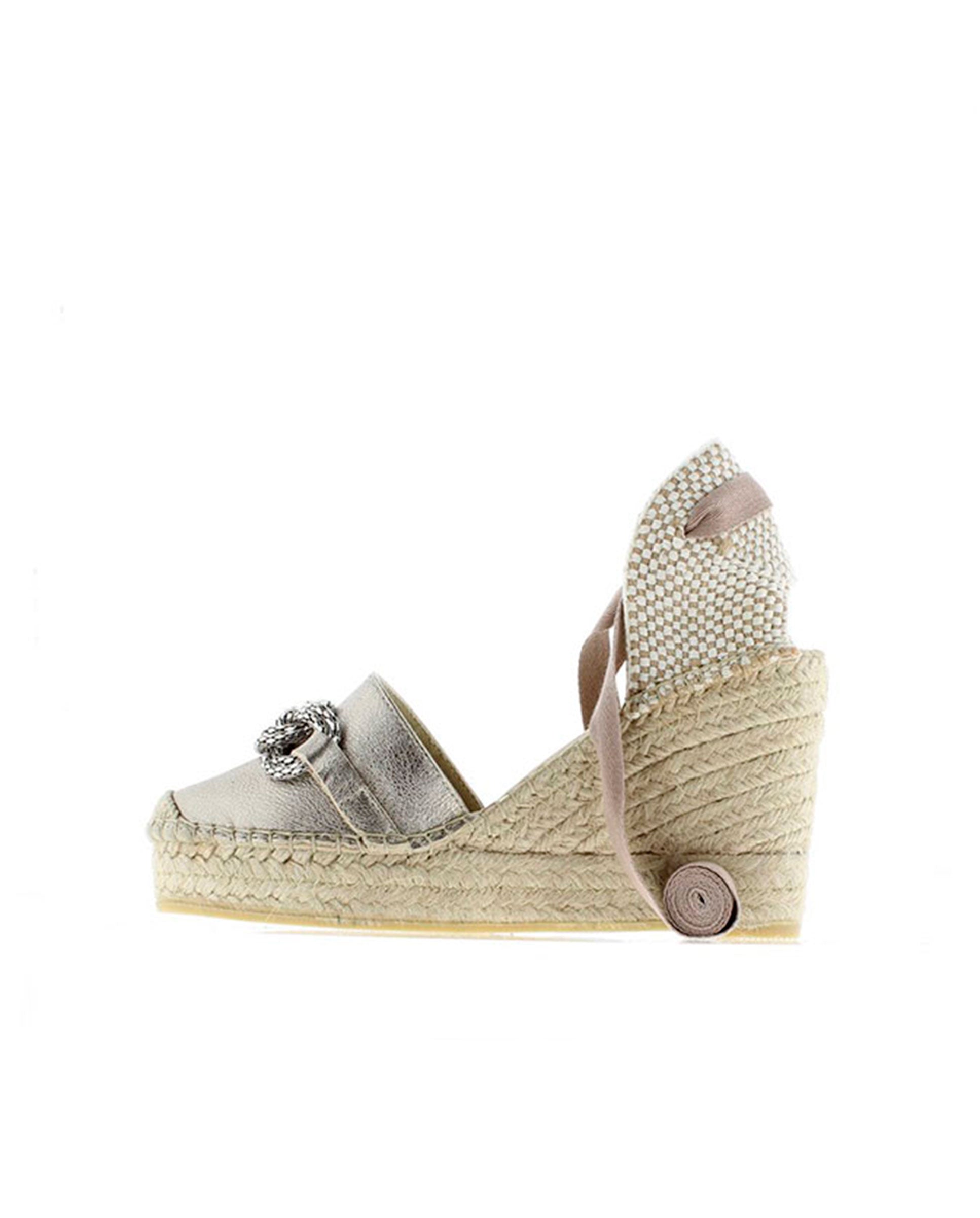 SLIPPER EN NAPA METAL CUERDA PITIUSA