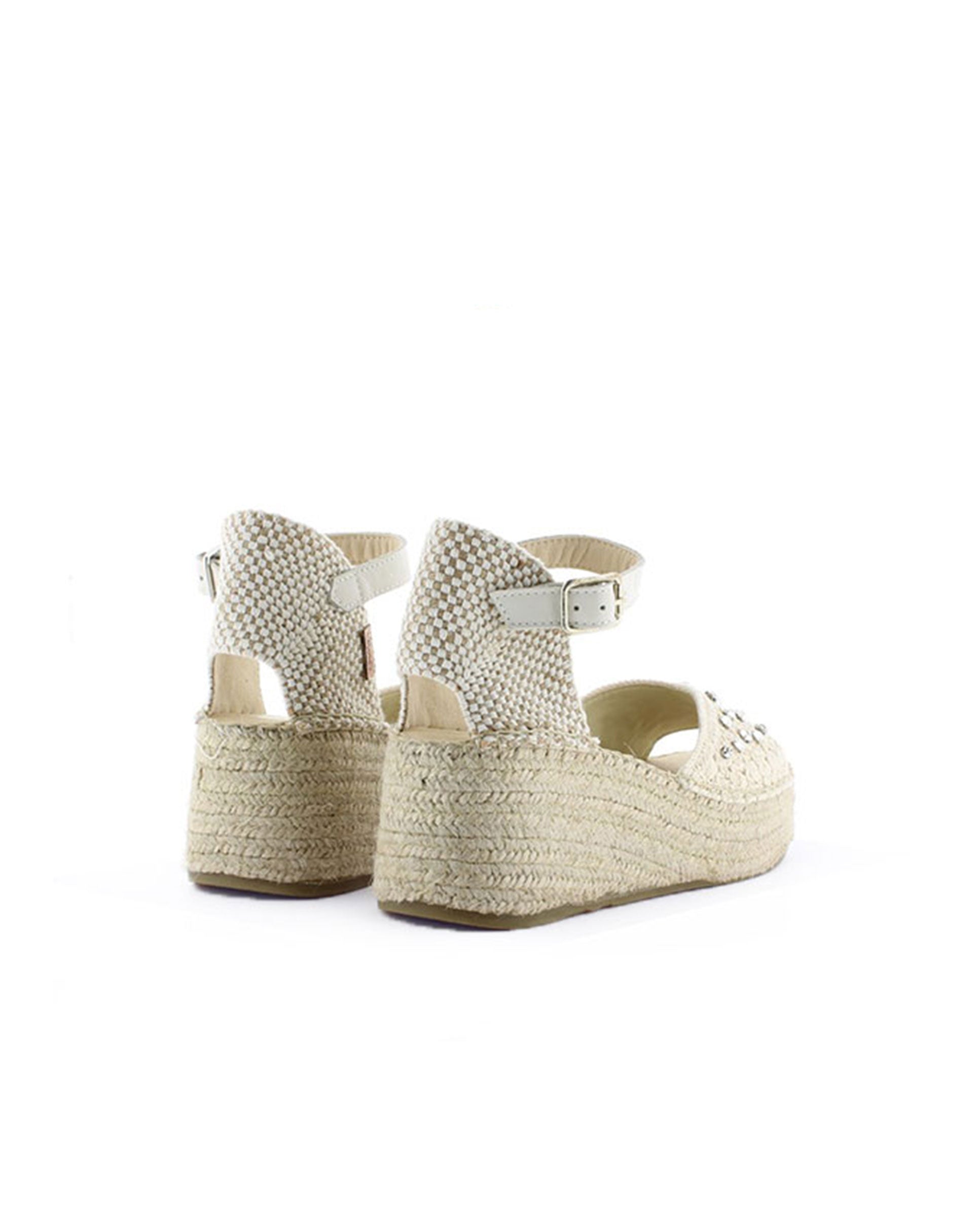 SANDALIA EN CROCHET CRISTAL CRUDO VINCI