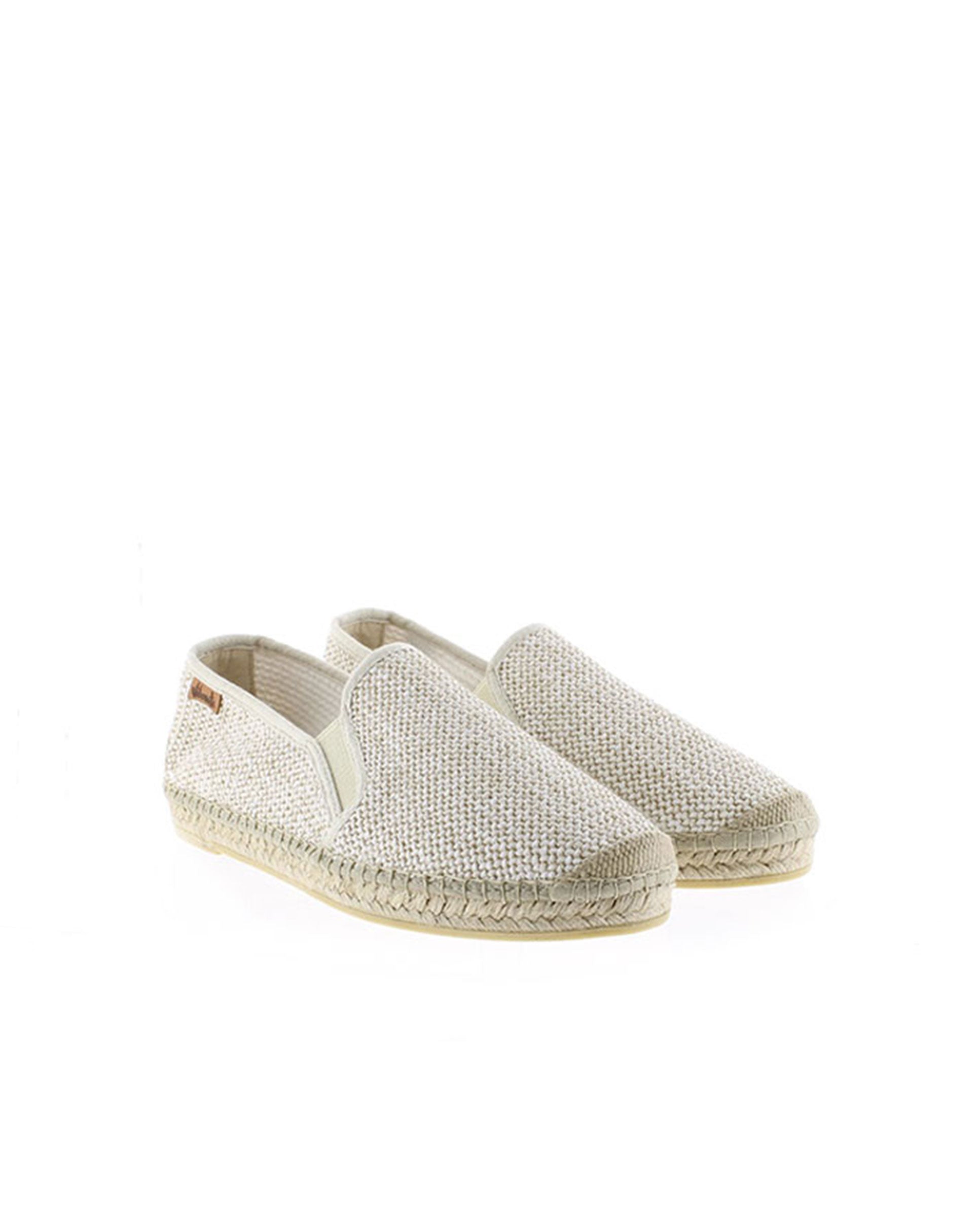 SLIPPER EN RAFIA TRENZA CRUDO BORNEO