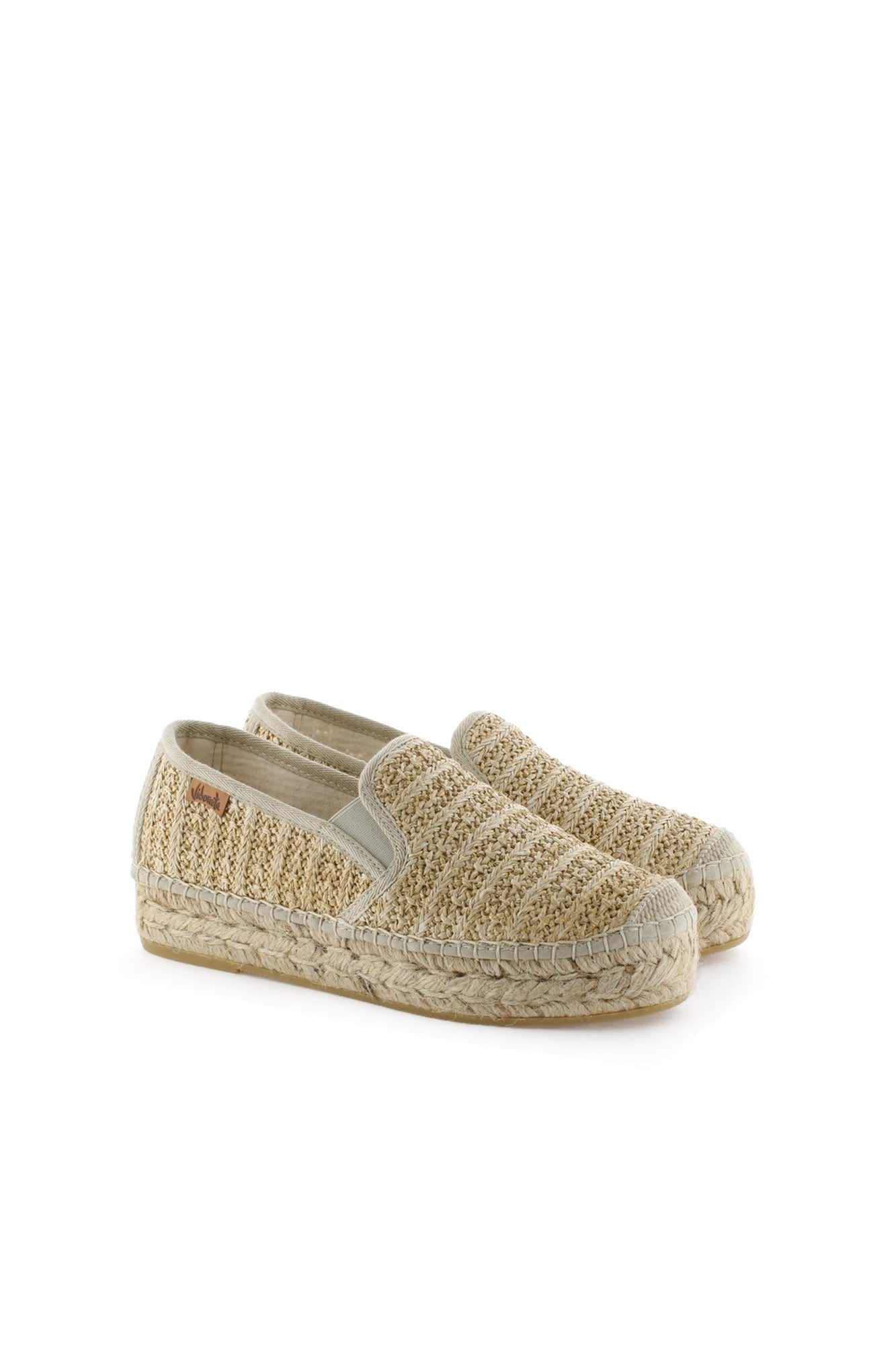 Slipper raffia metal rope Merce Double