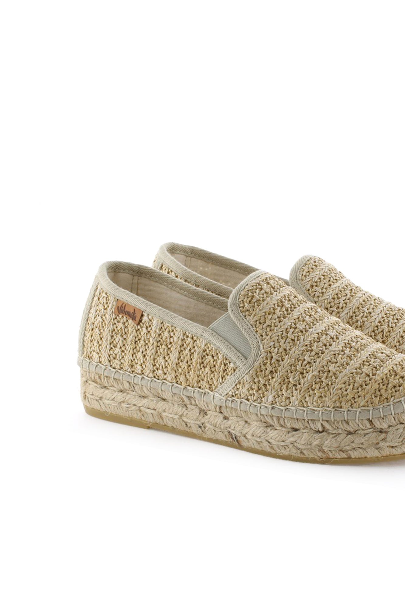 Slipper raffia metal rope Merce Double