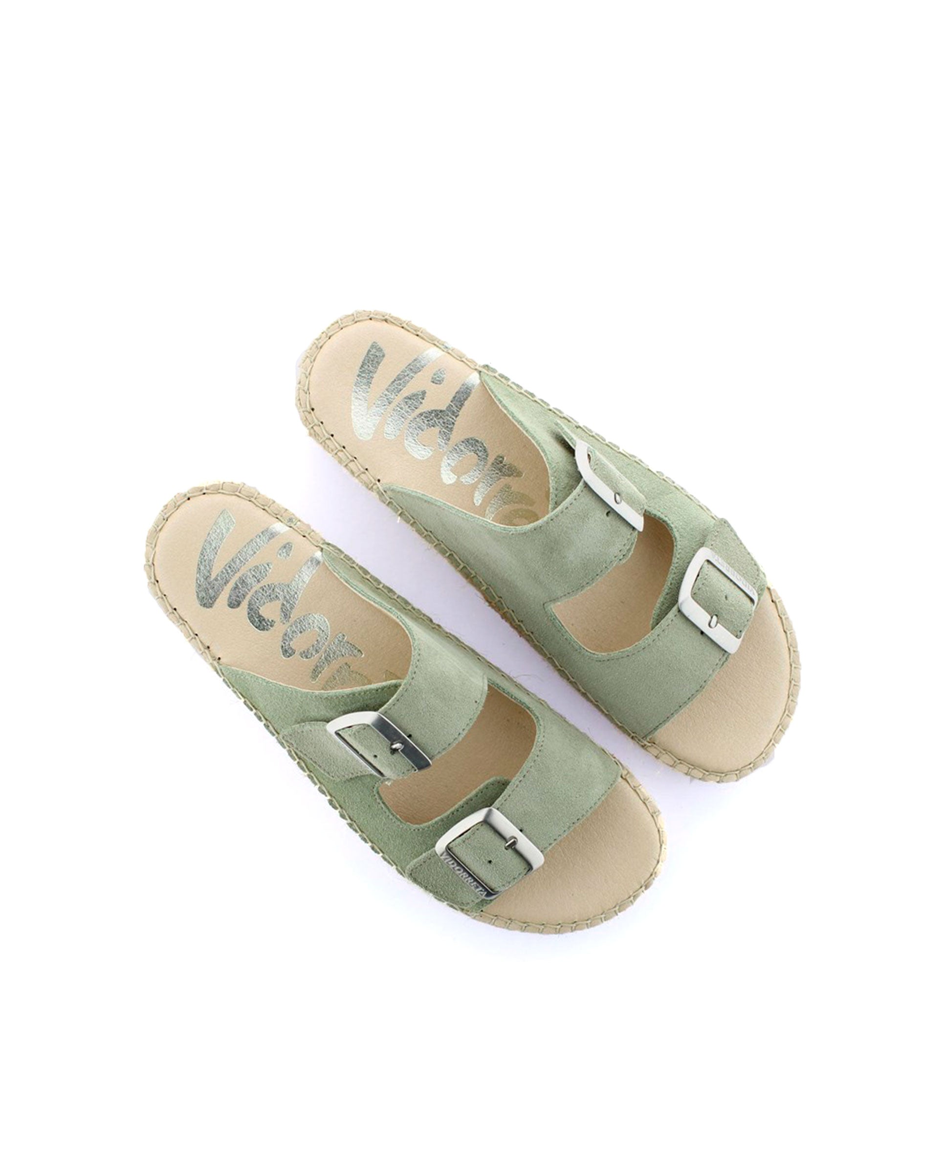 Sandalia bio en serraje agua claro Bahía