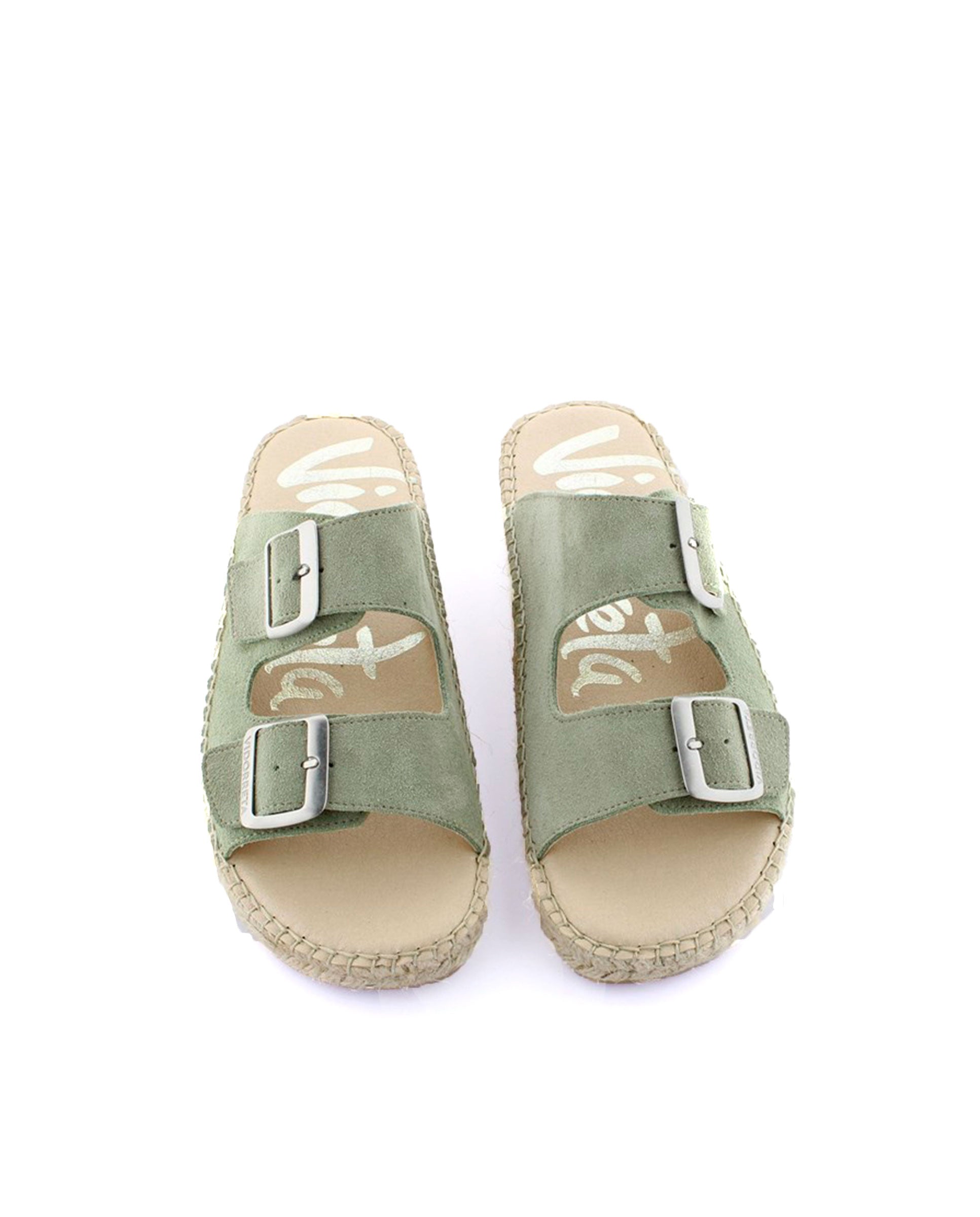 Sandalia bio en serraje agua claro Bahía