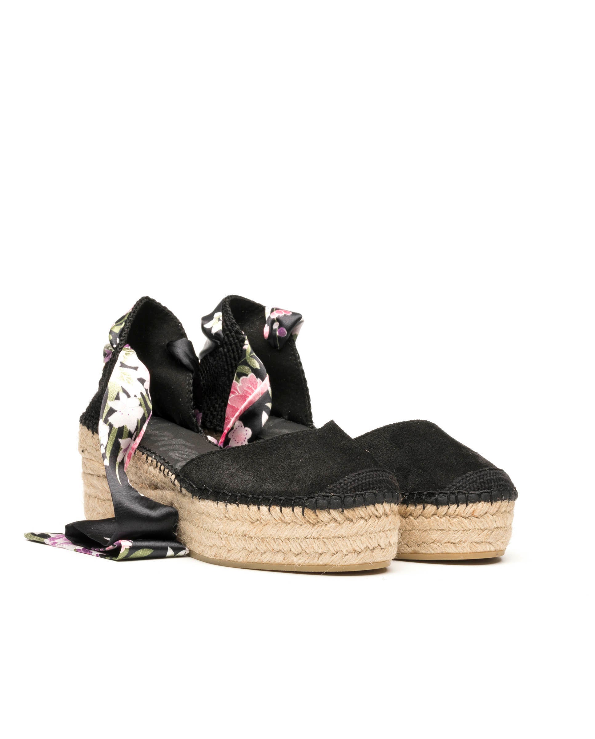 Sandalia serraje negro Creta