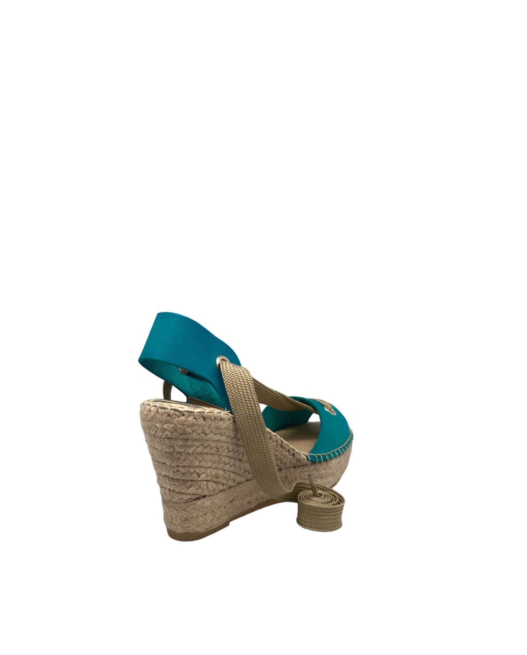 Sandalia vaquetta turquesa Tilo 7