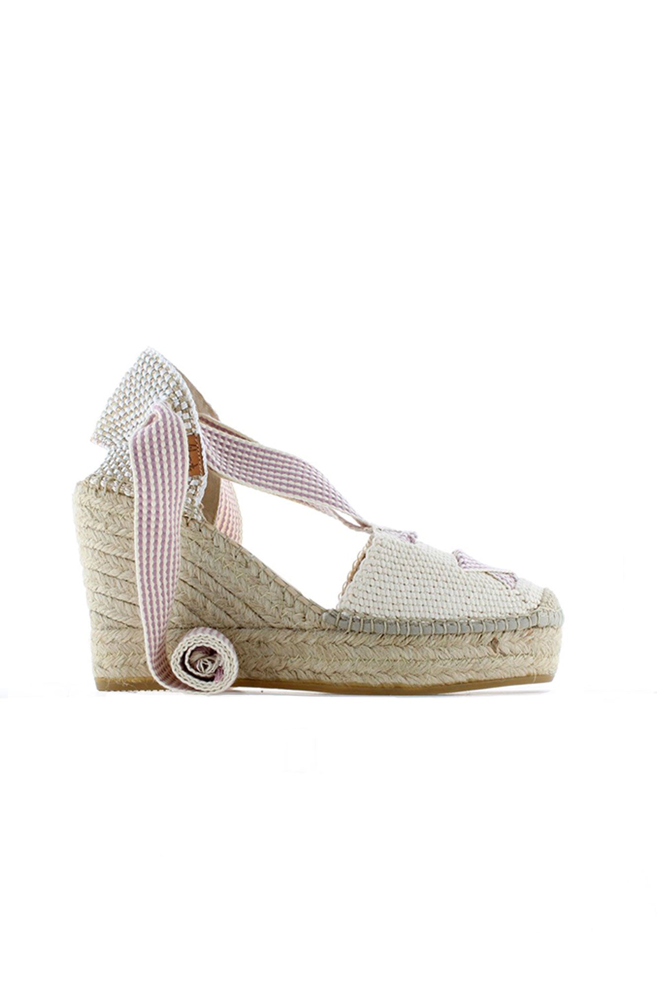 Sandal with raw fabric straps Tilo 7