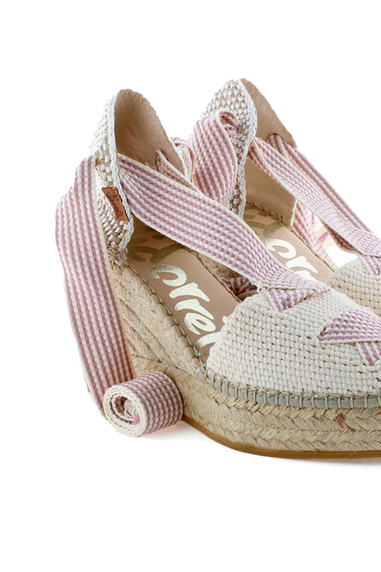 Sandal with raw fabric straps Tilo 7
