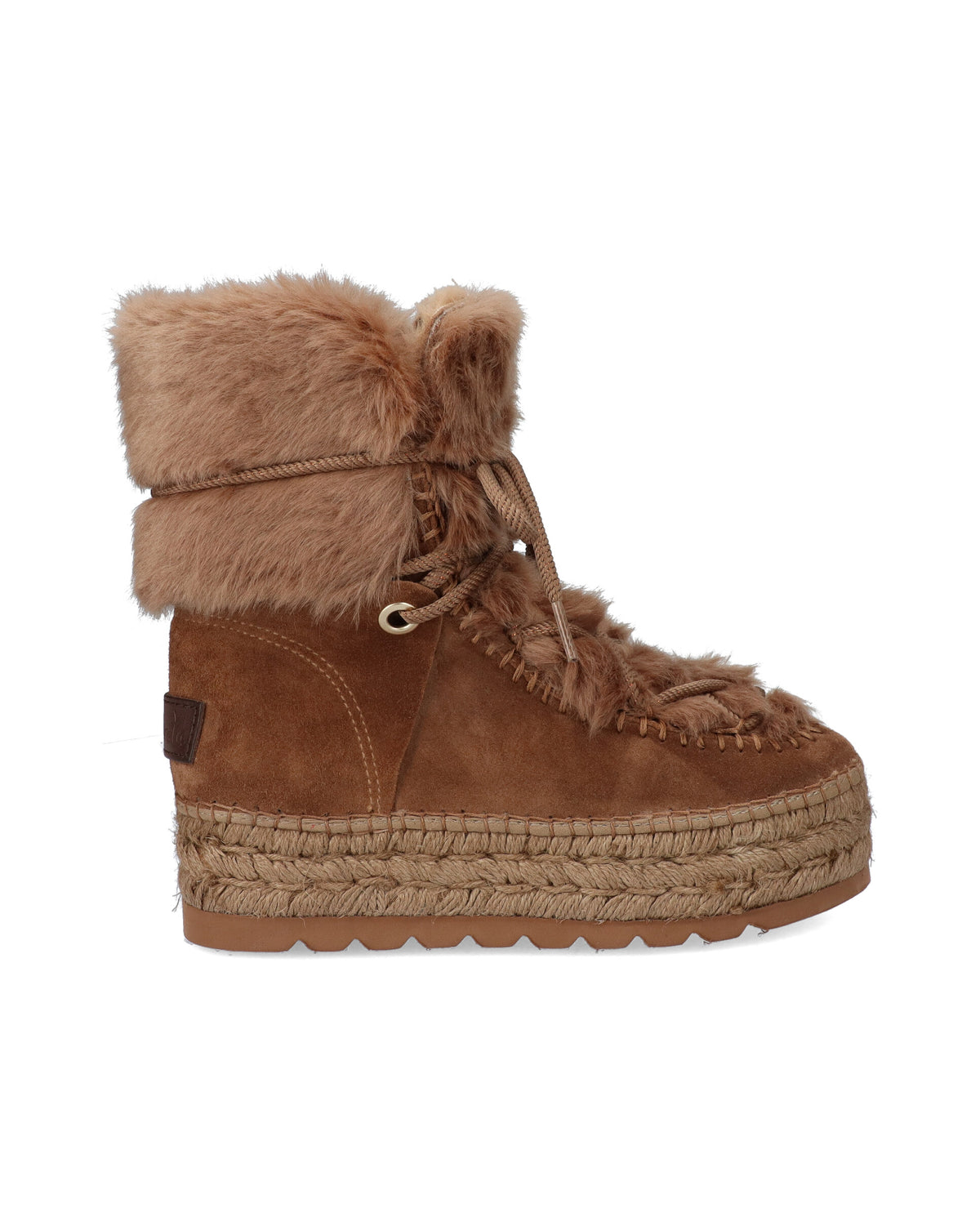 BOTA PELO EN SERRAJE TAUPE MERCE DOBLE