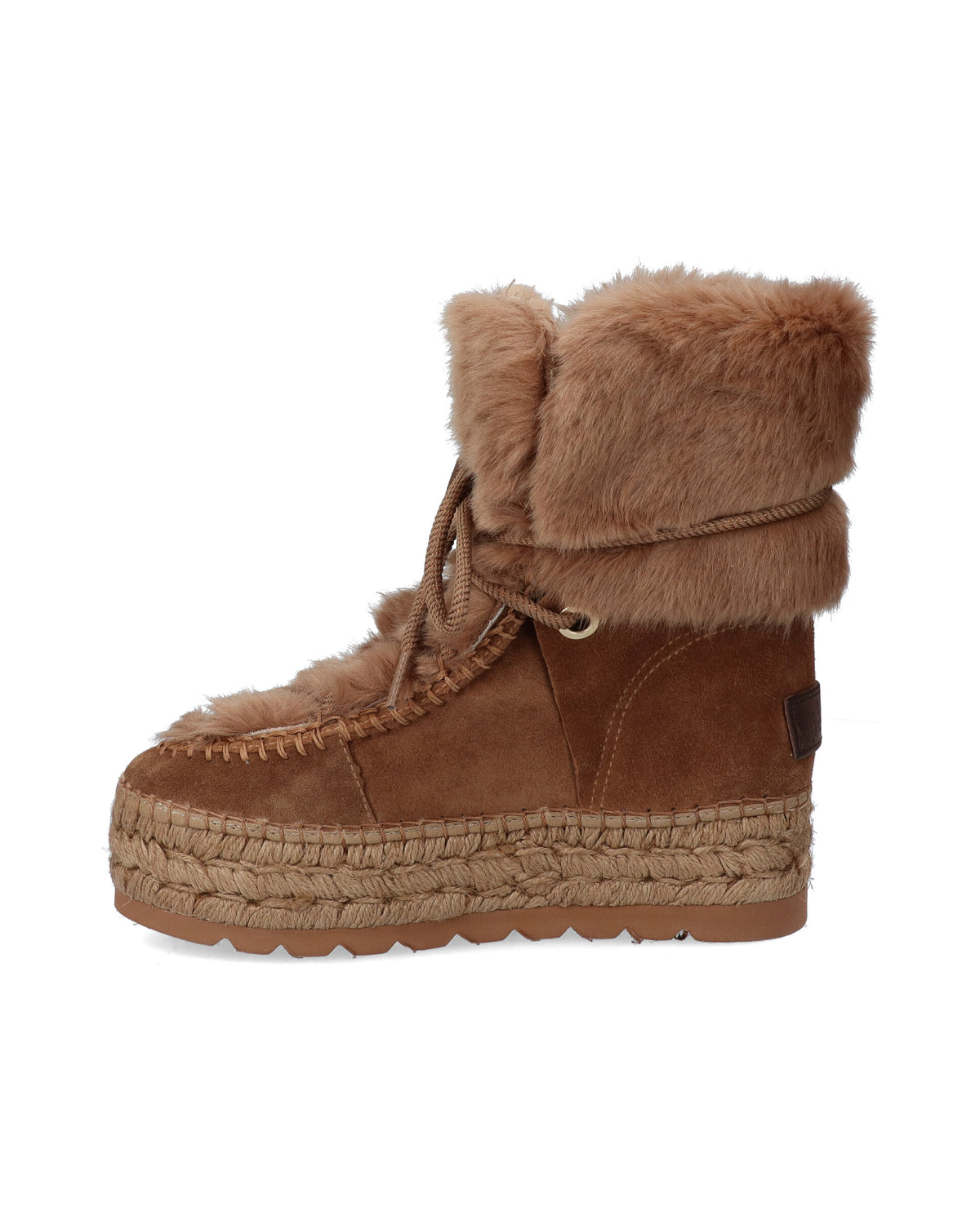 BOTA PELO EN SERRAJE TAUPE MERCE DOBLE