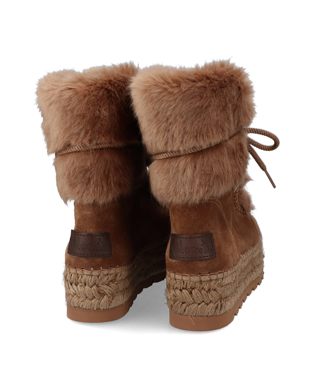 BOTA PELO EN SERRAJE TAUPE MERCE DOBLE