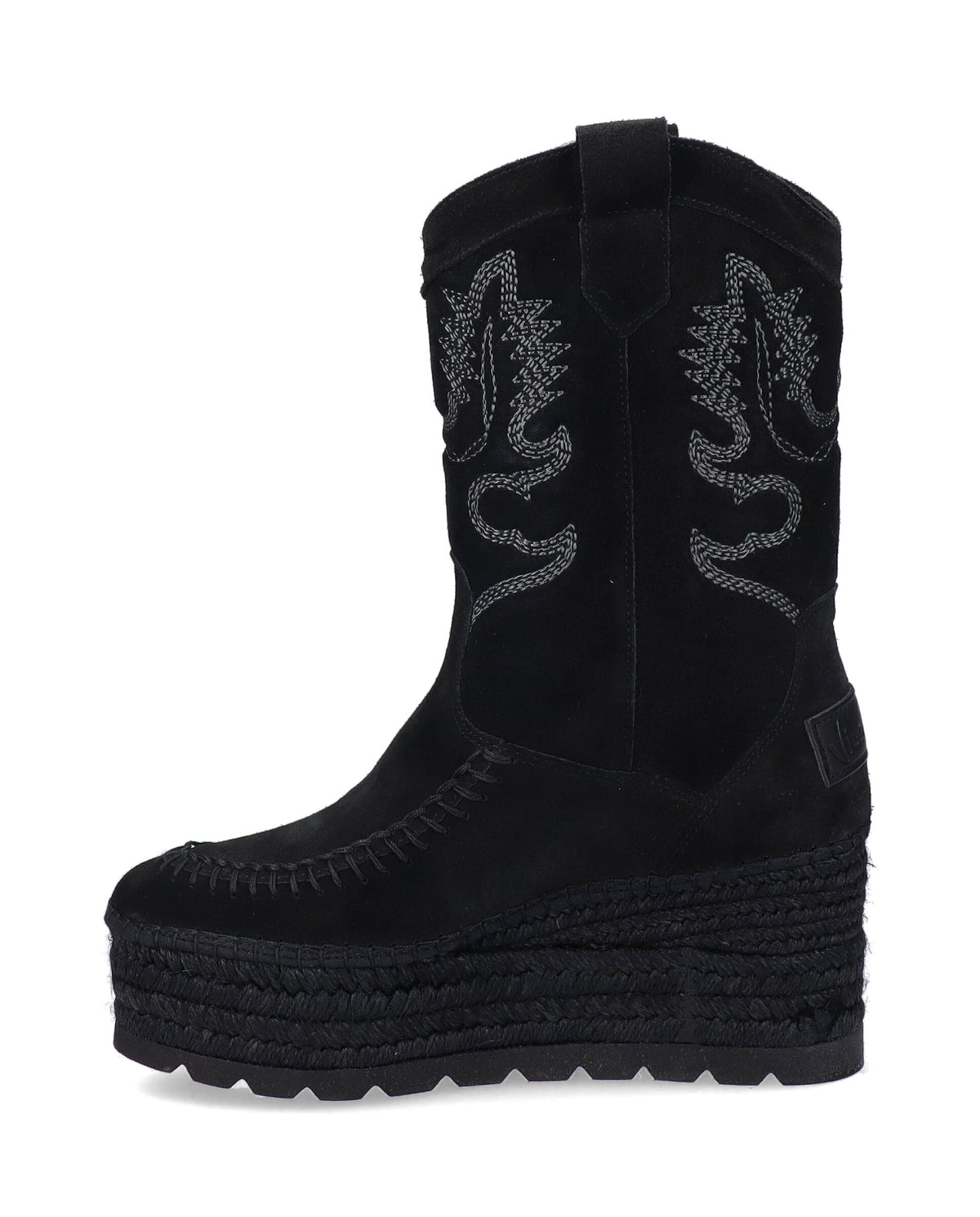 BOTA COWBOY EN SERRJE NEGRO CRETA