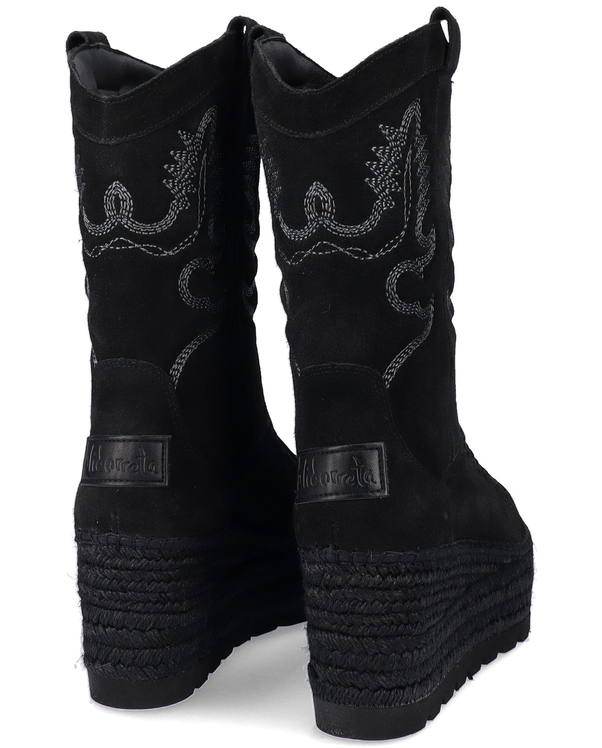 BOTA COWBOY EN SERRJE NEGRO CRETA