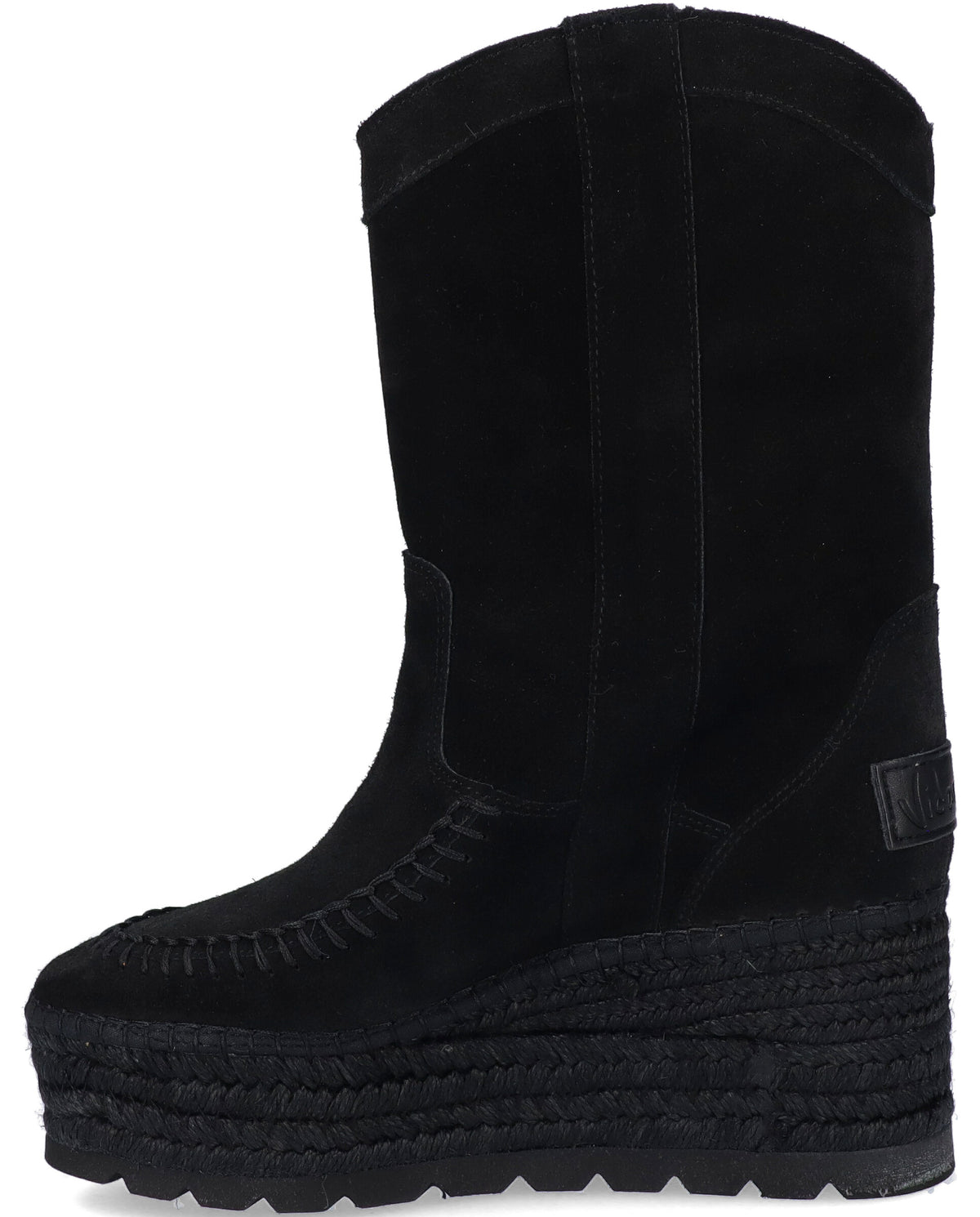 BOTA BOHO EN SERRAJE NEGRO CRETA