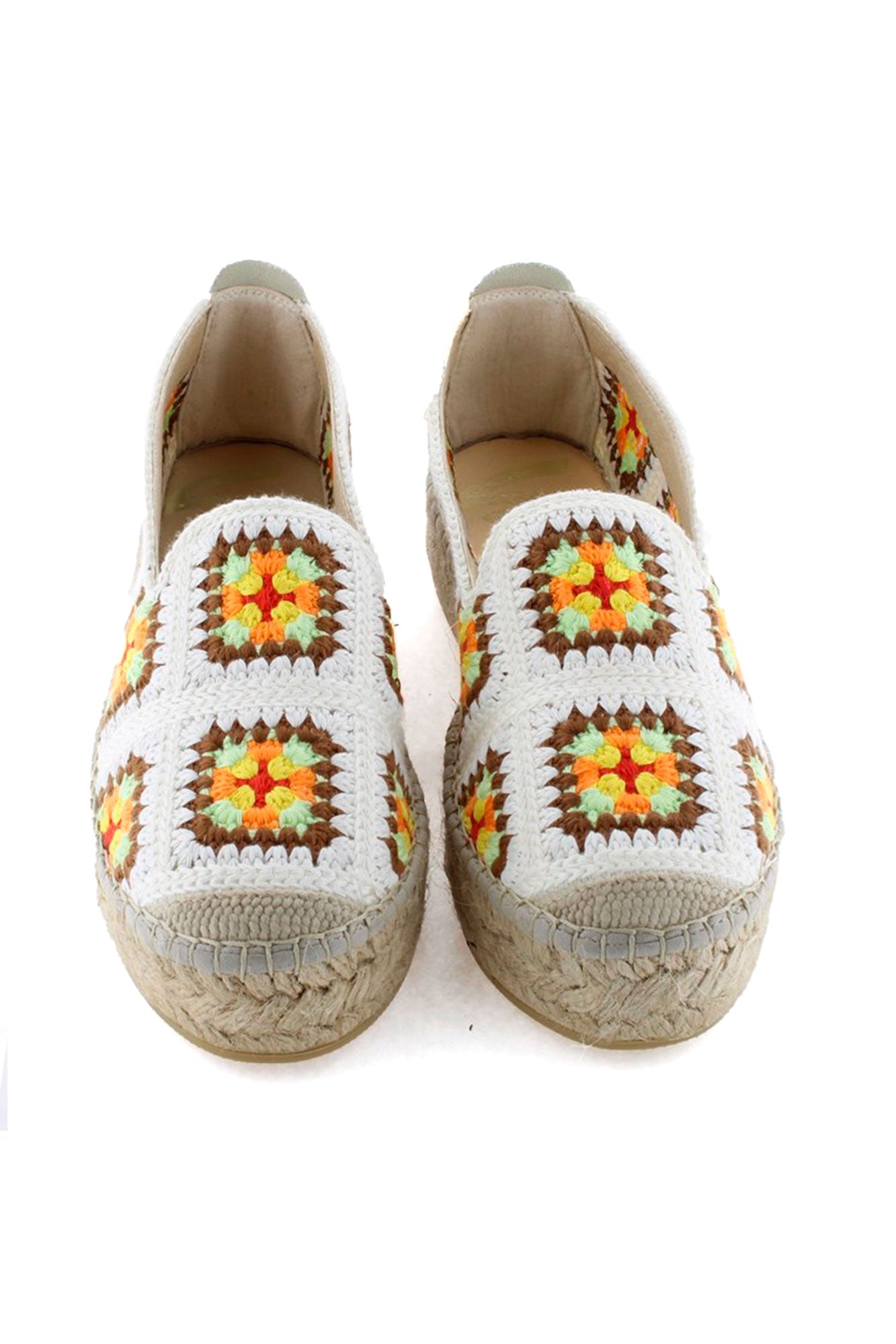 Merce Double apricot crochet slippers