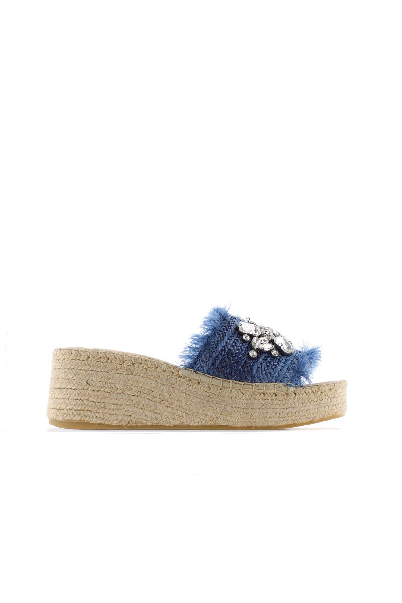 Vinci jeans crystal raffia clog