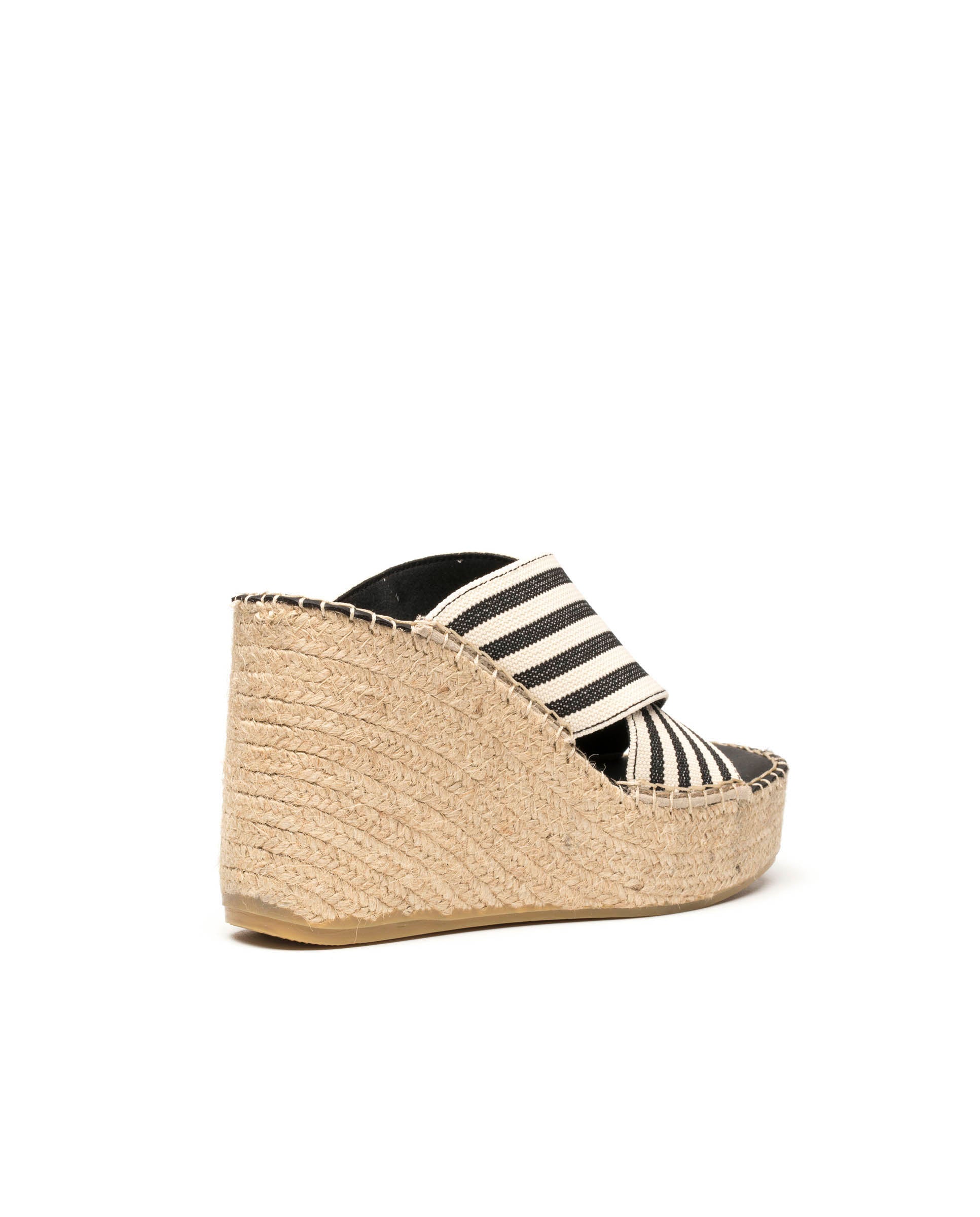 Zueco lino negro Monet