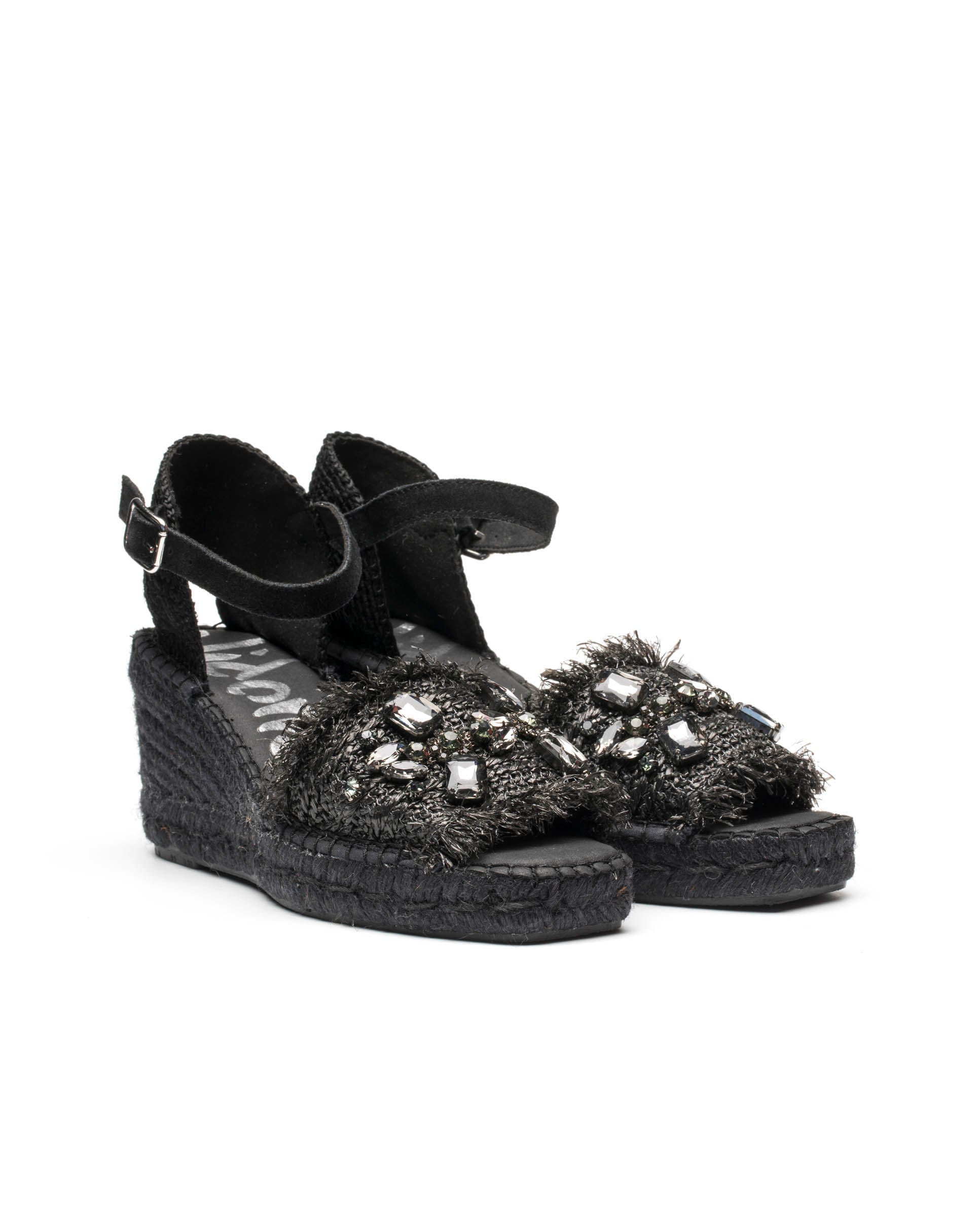Sandalia rafia cristales negro Matisse 5