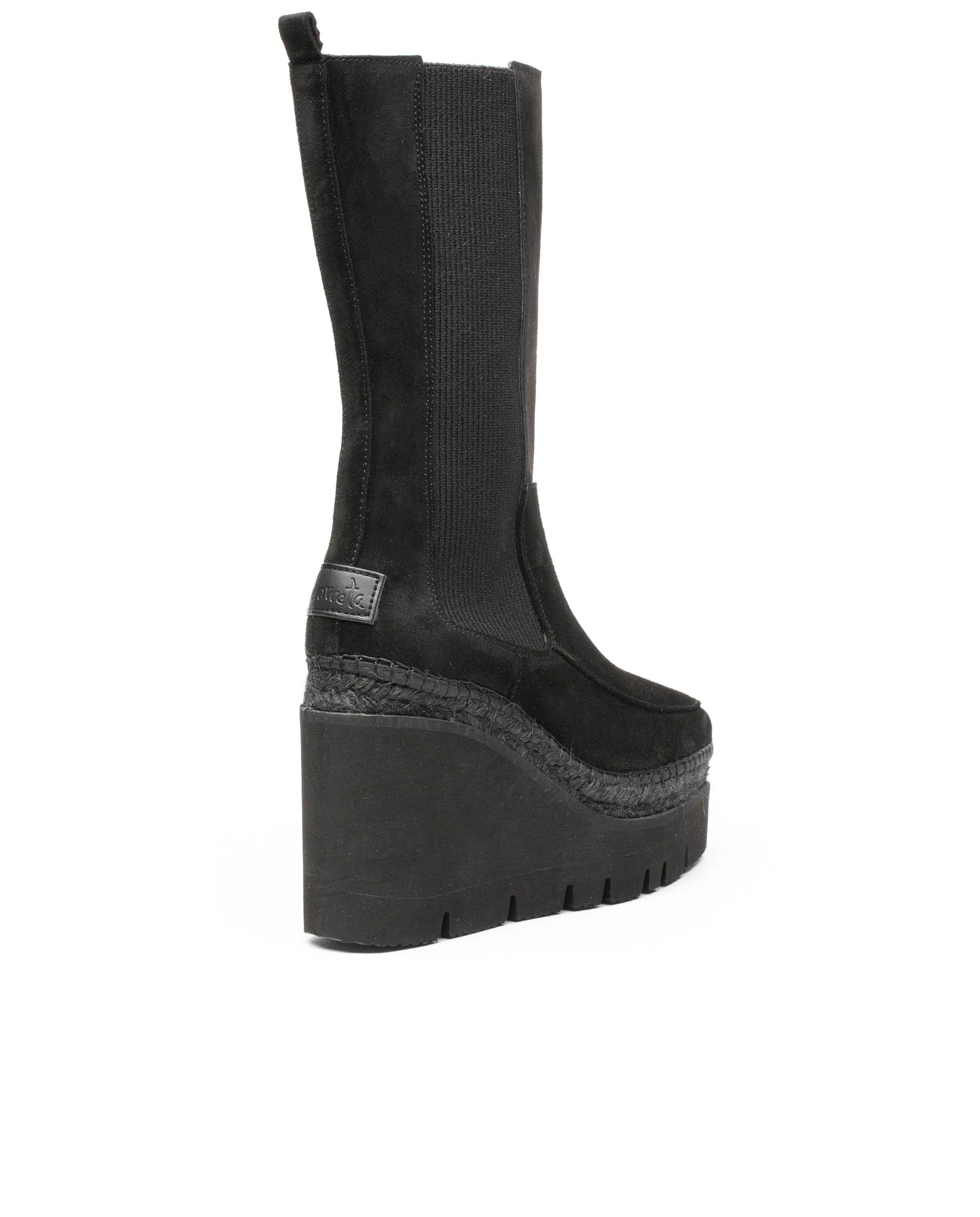 Bota alta en serraje negro Puma