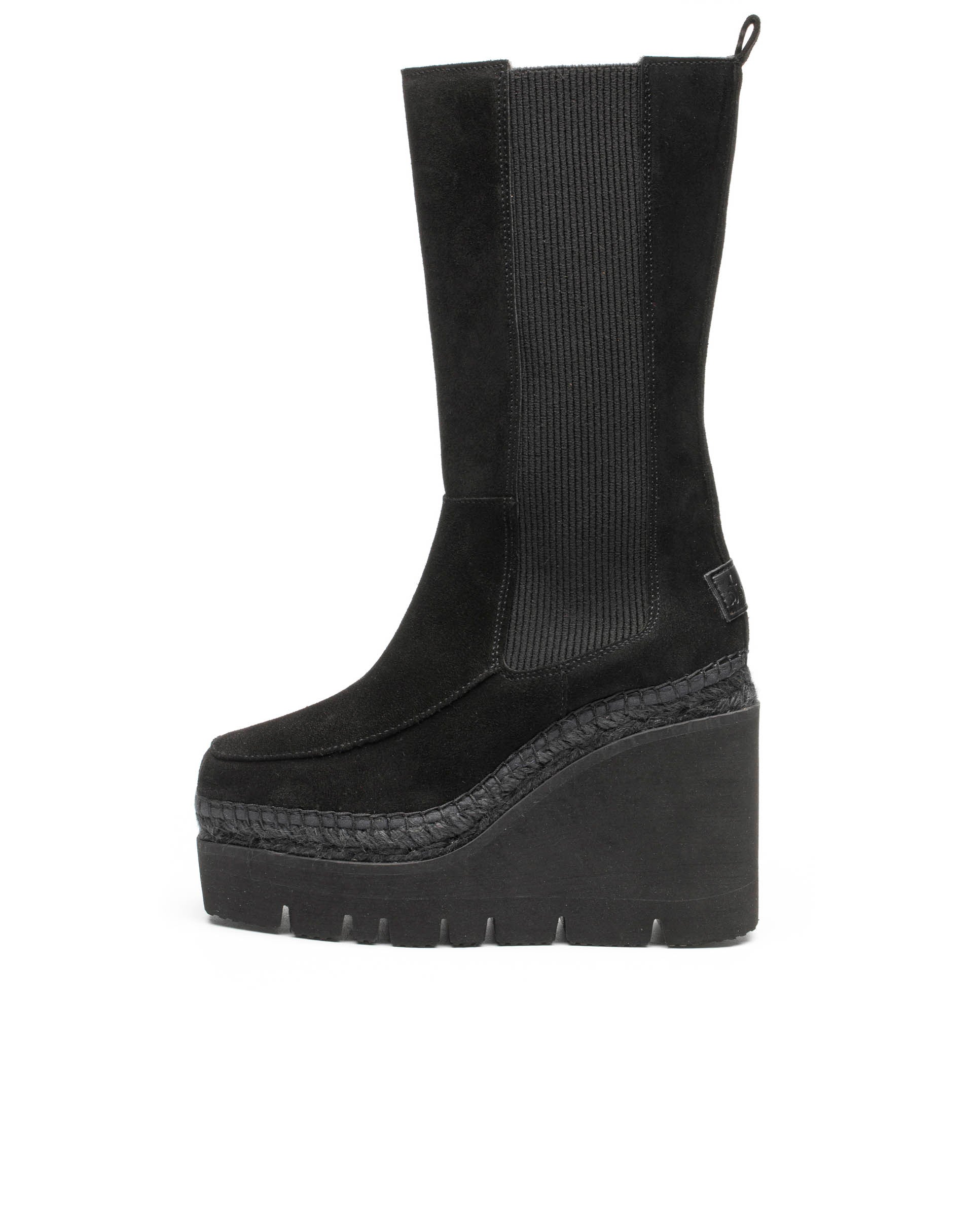 Bota alta en serraje negro Puma