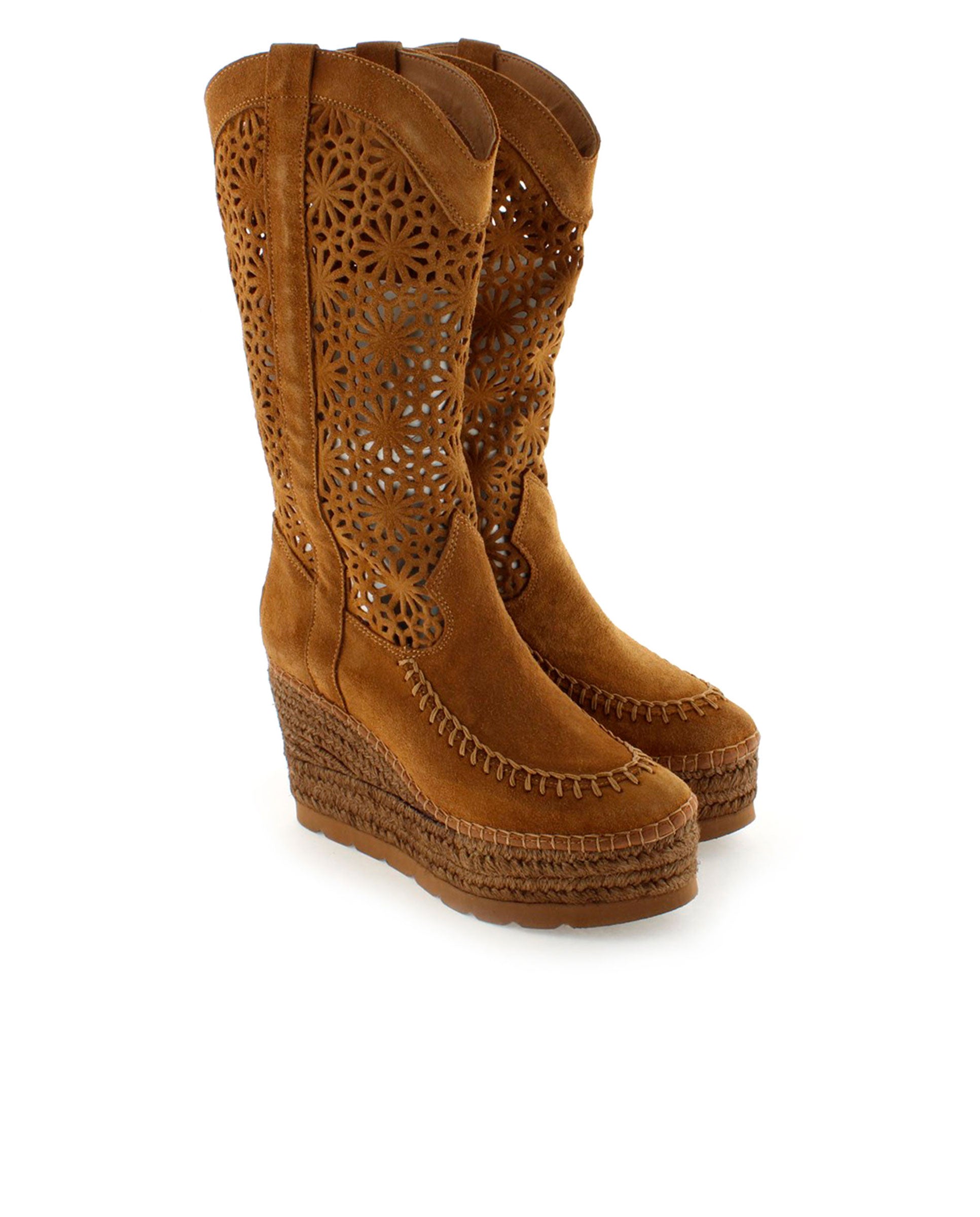 Tilo 5 openwork suede leather boot