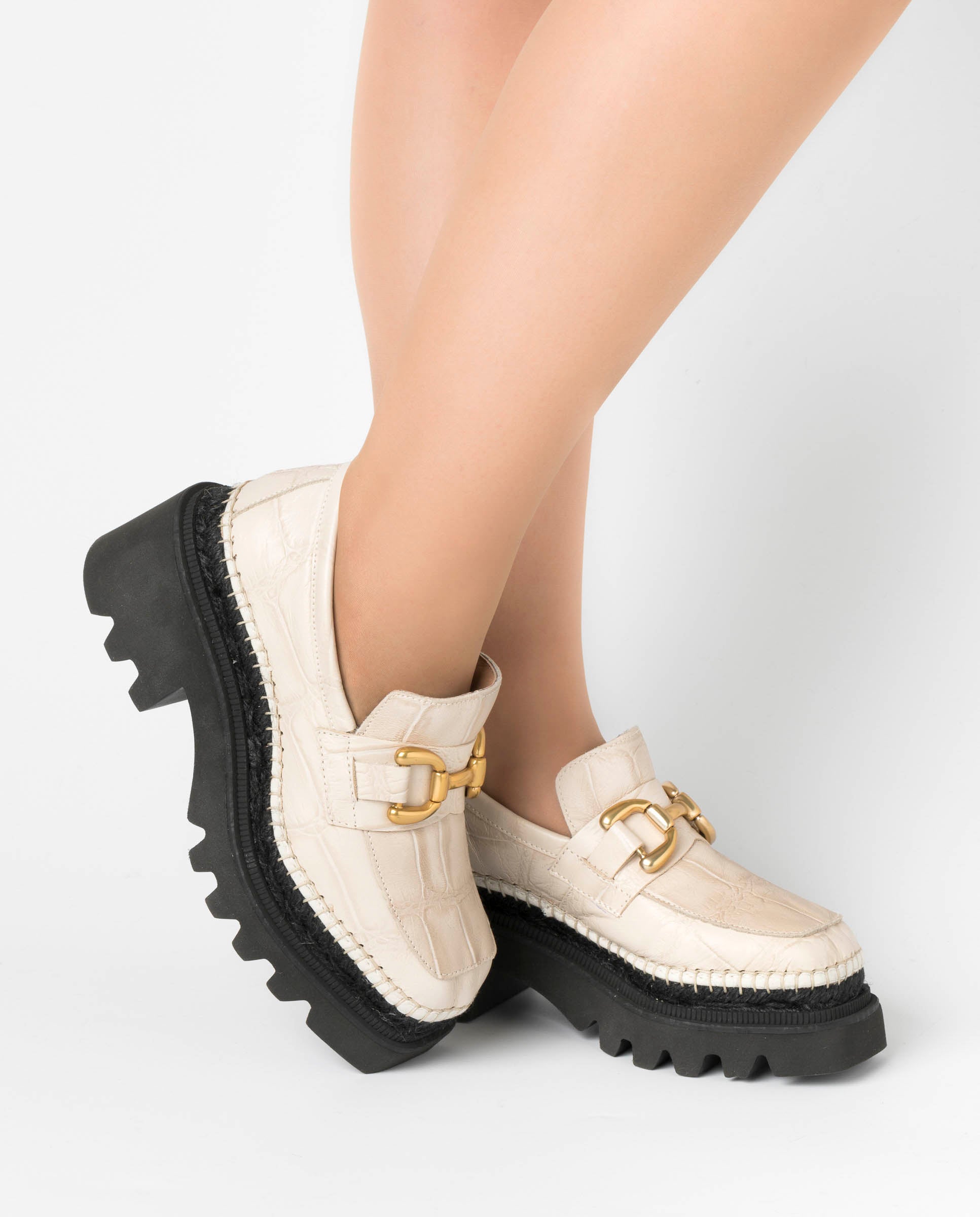 Moccasin in Cocco Koda beige León