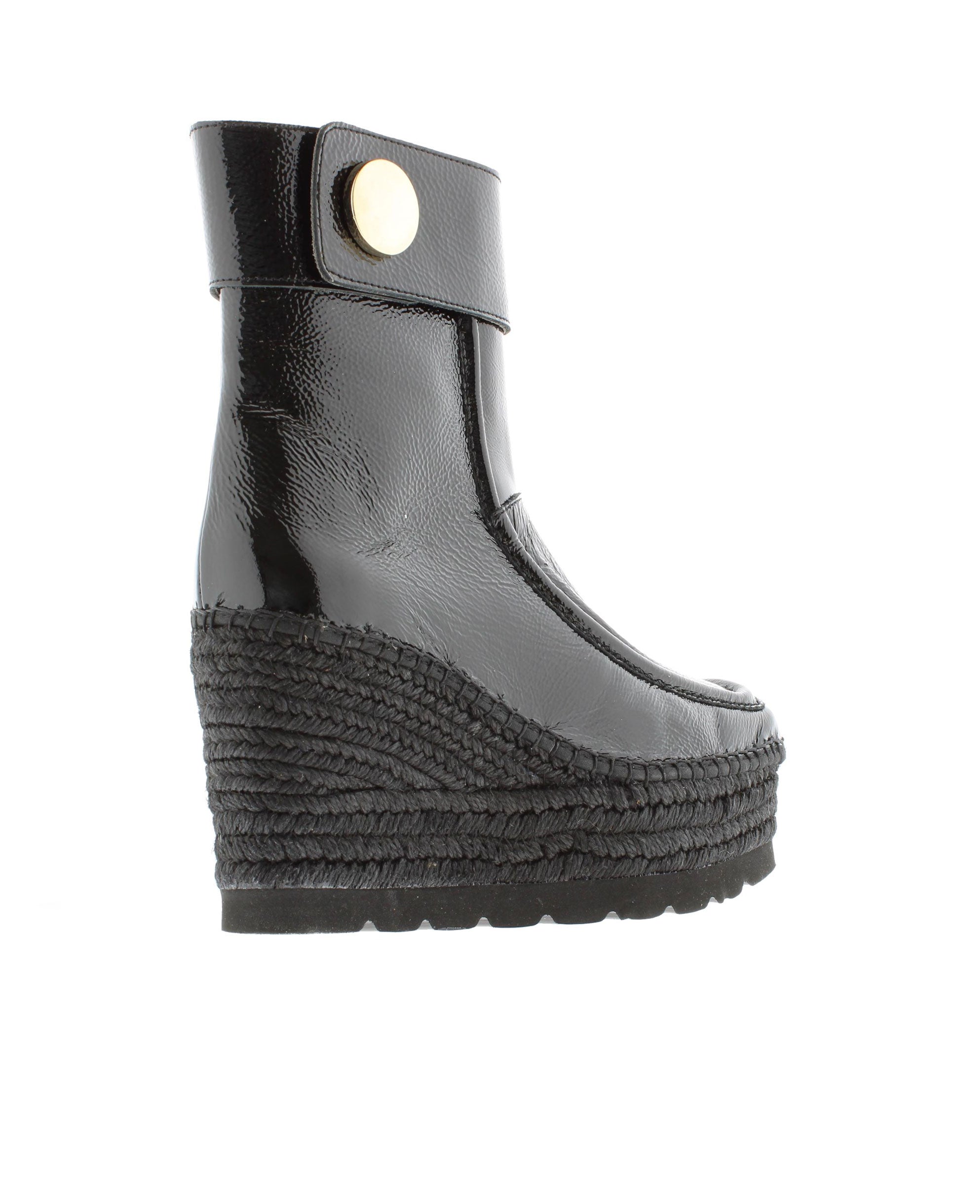 Black patent leather boot Cuba