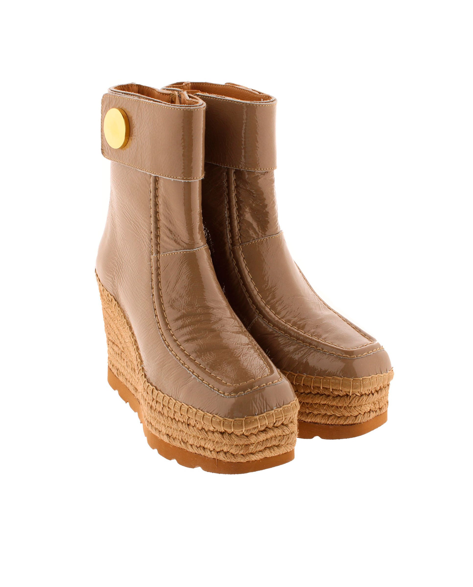Cuba stone patent leather boot