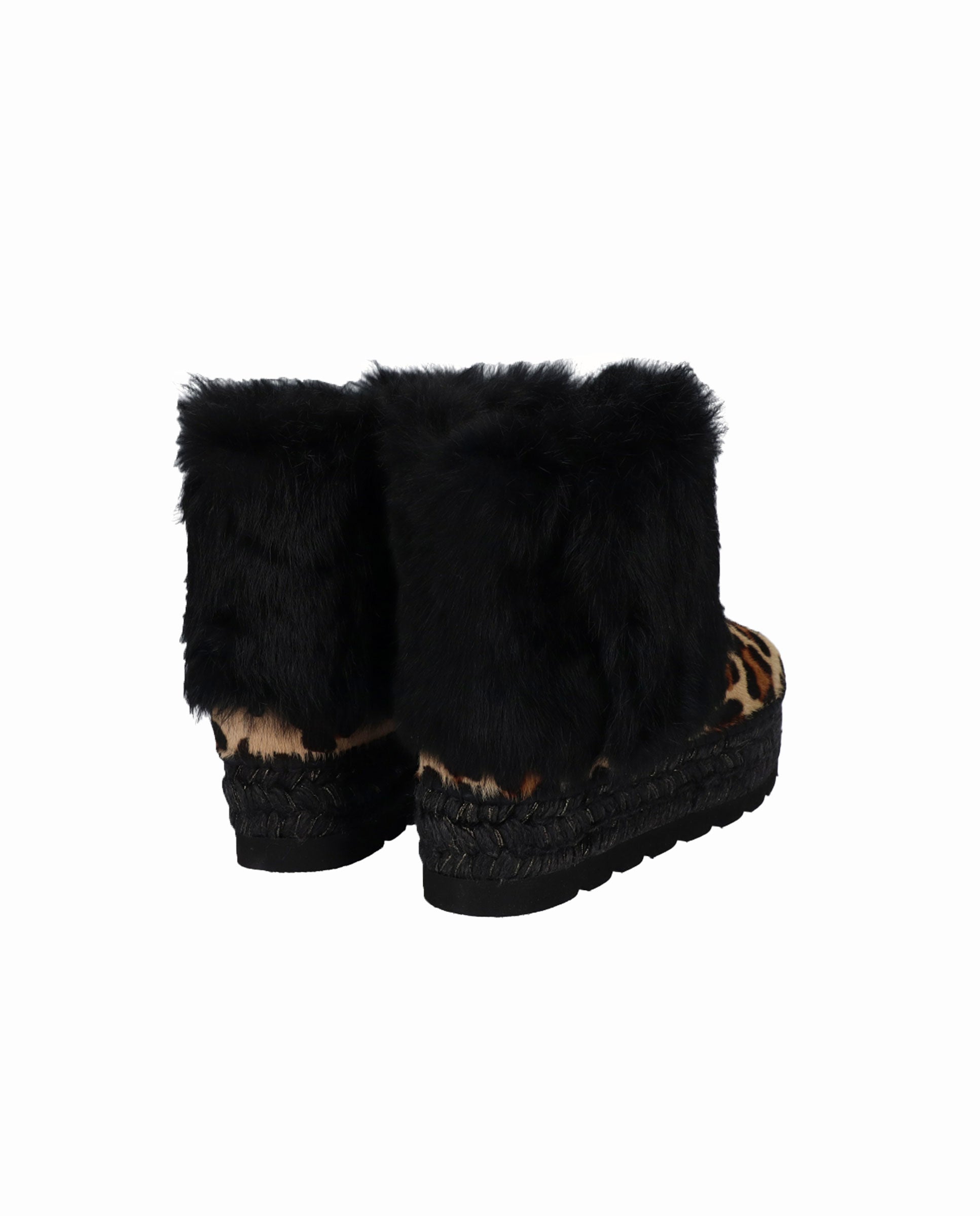 Bota baja en pelo natural leopardo Merce Doble