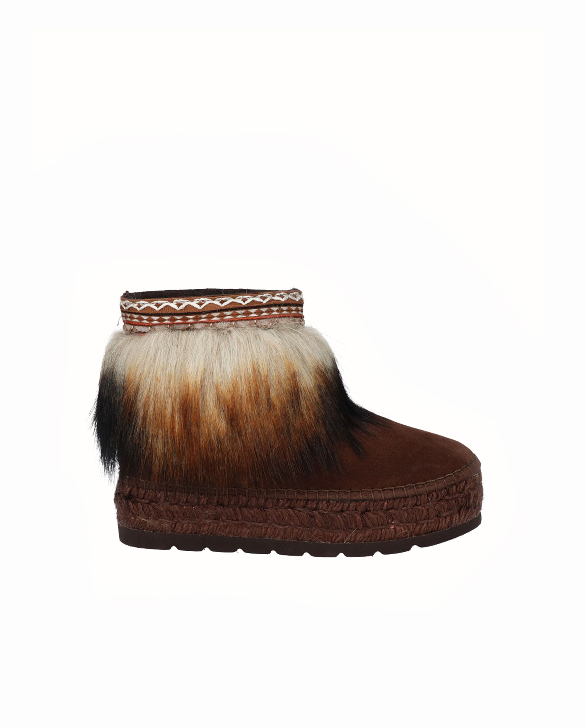 Bota baja en serraje marrón Merce Doble