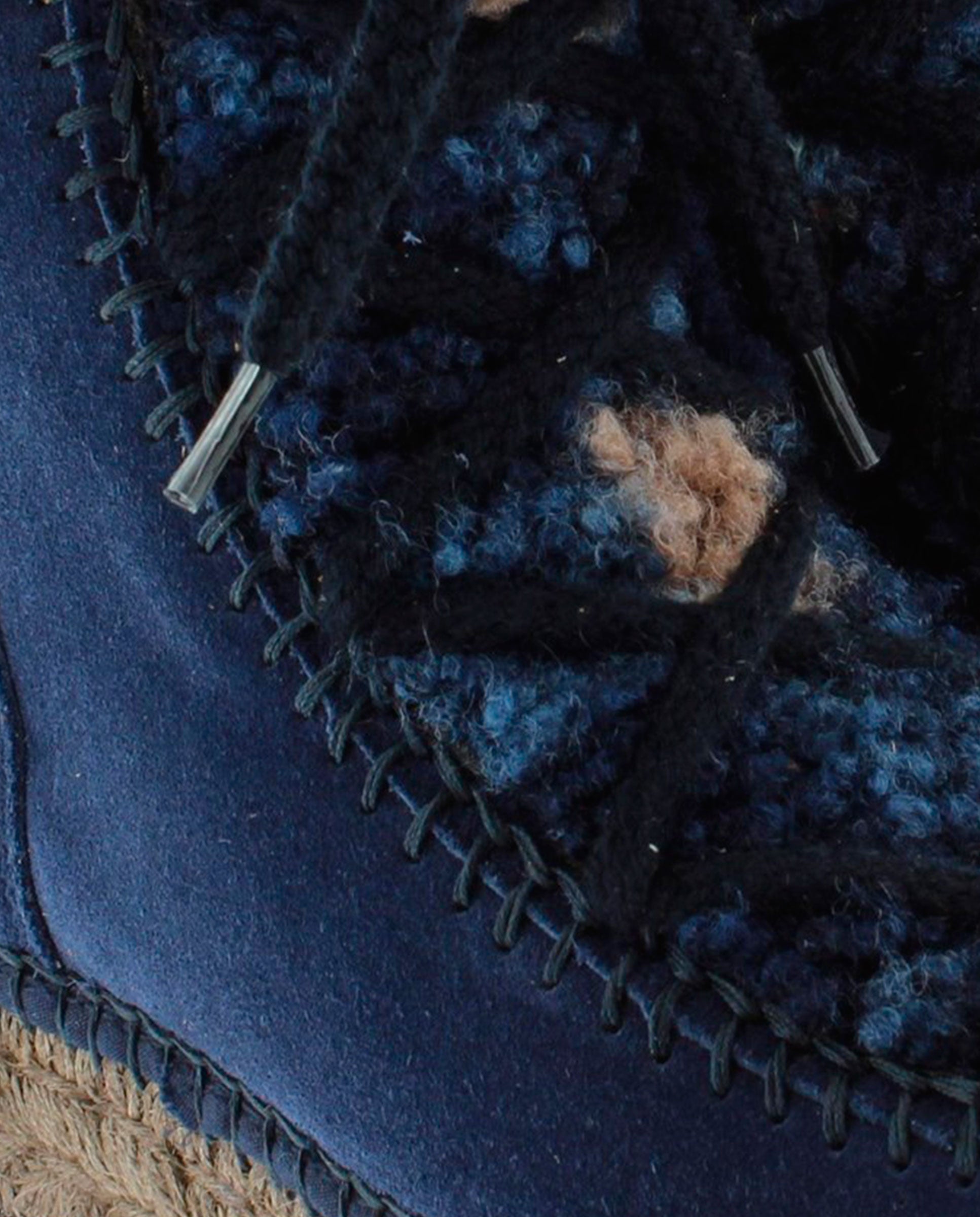 Merce Doble Navy Suede Sheepskin Boot