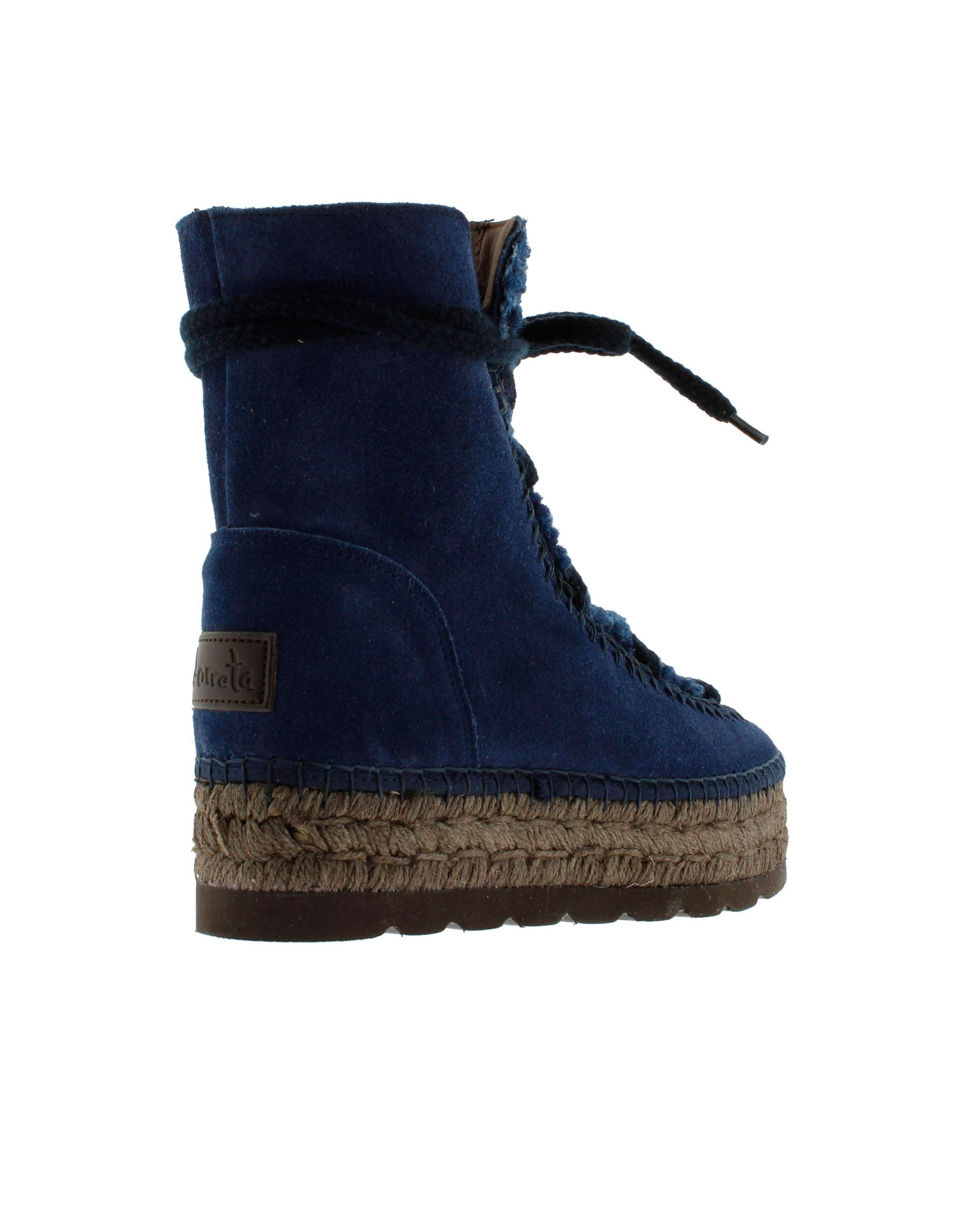 Merce Doble Navy Suede Sheepskin Boot