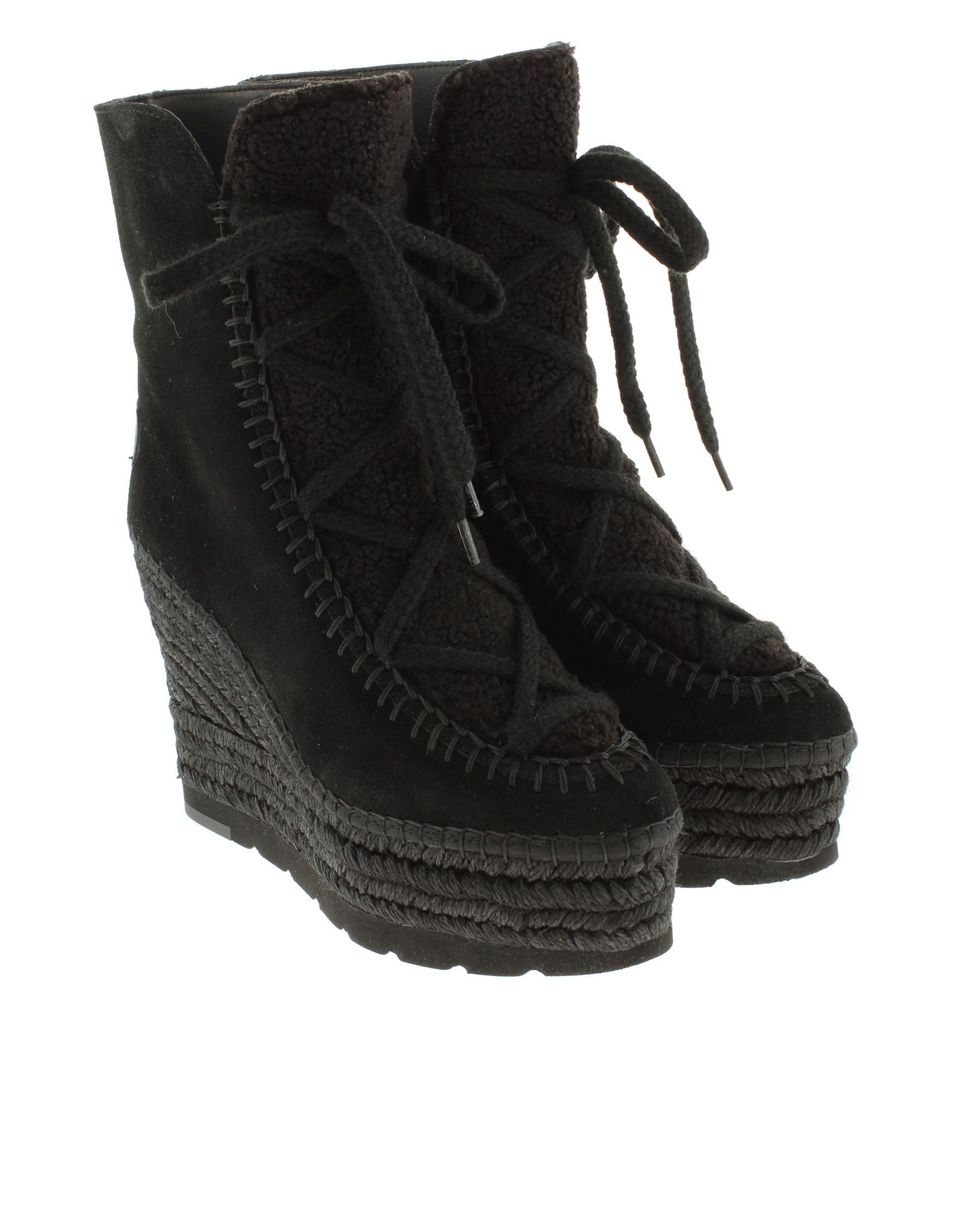 Black suede sheepskin boot Tilo 7