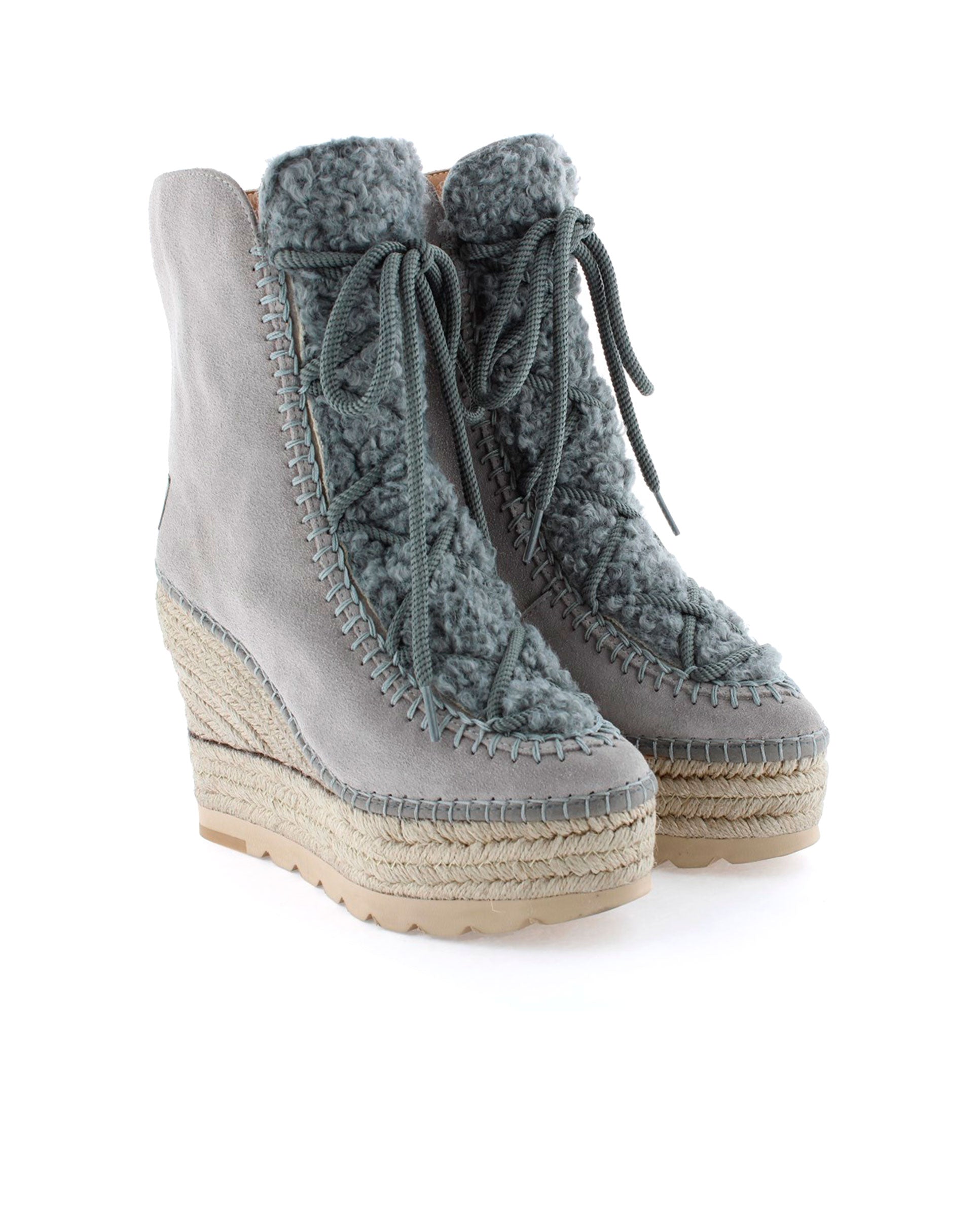 Botin borreguito en serraje gris Tilo 7