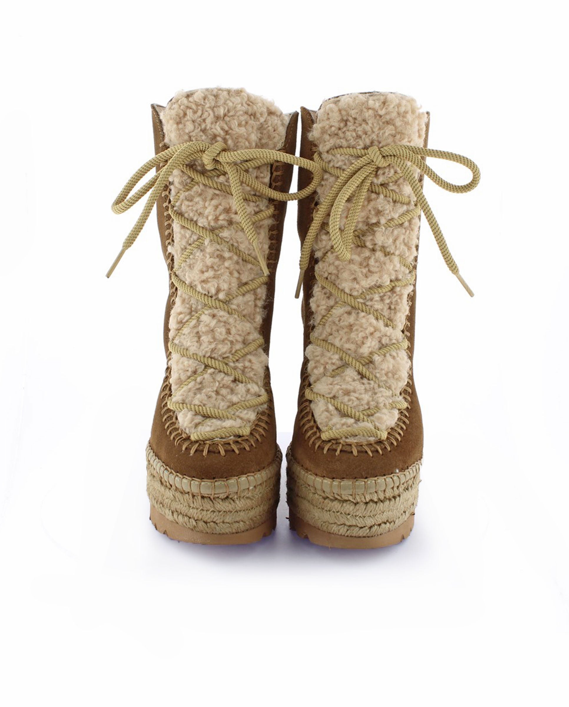 Camel suede sheepskin boot Tilo 7