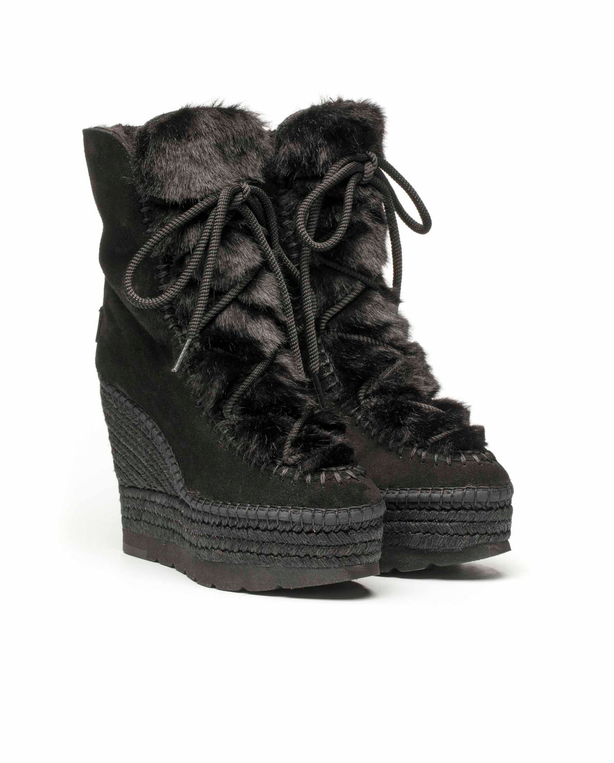 Botin de pelo en serraje negro Tilo 7