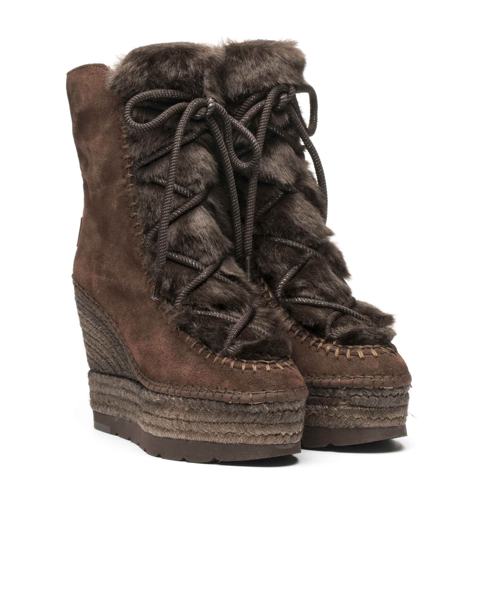 Tilo 7 stone suede fur boot