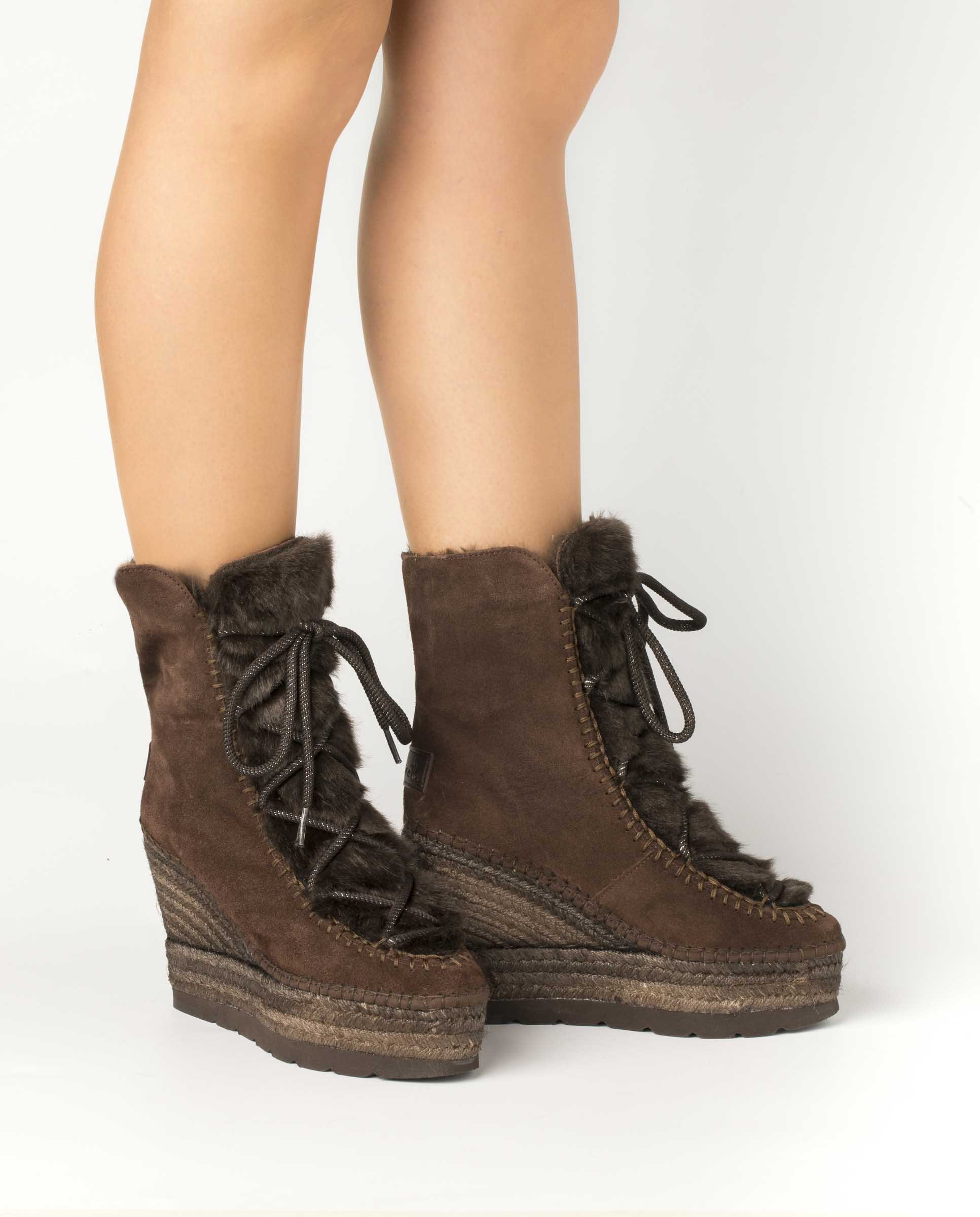 Tilo 7 stone suede fur boot