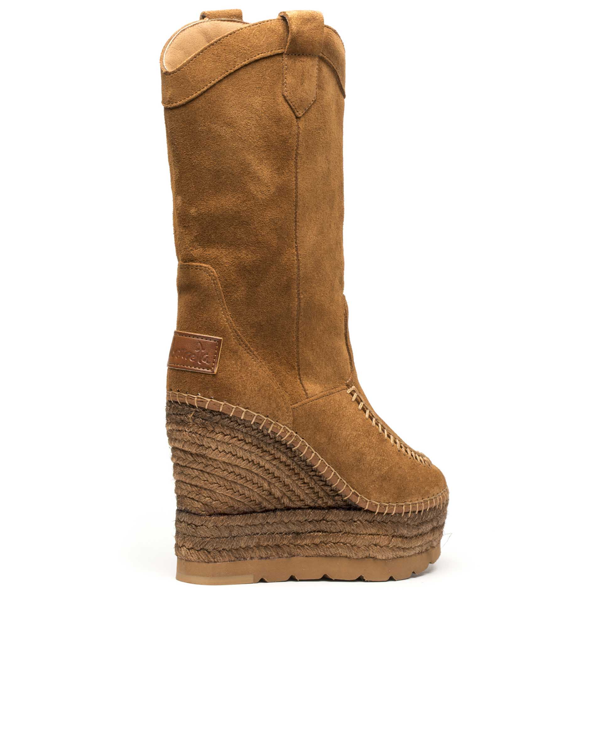 Cowboy boot in dark leather suede Tilo 7
