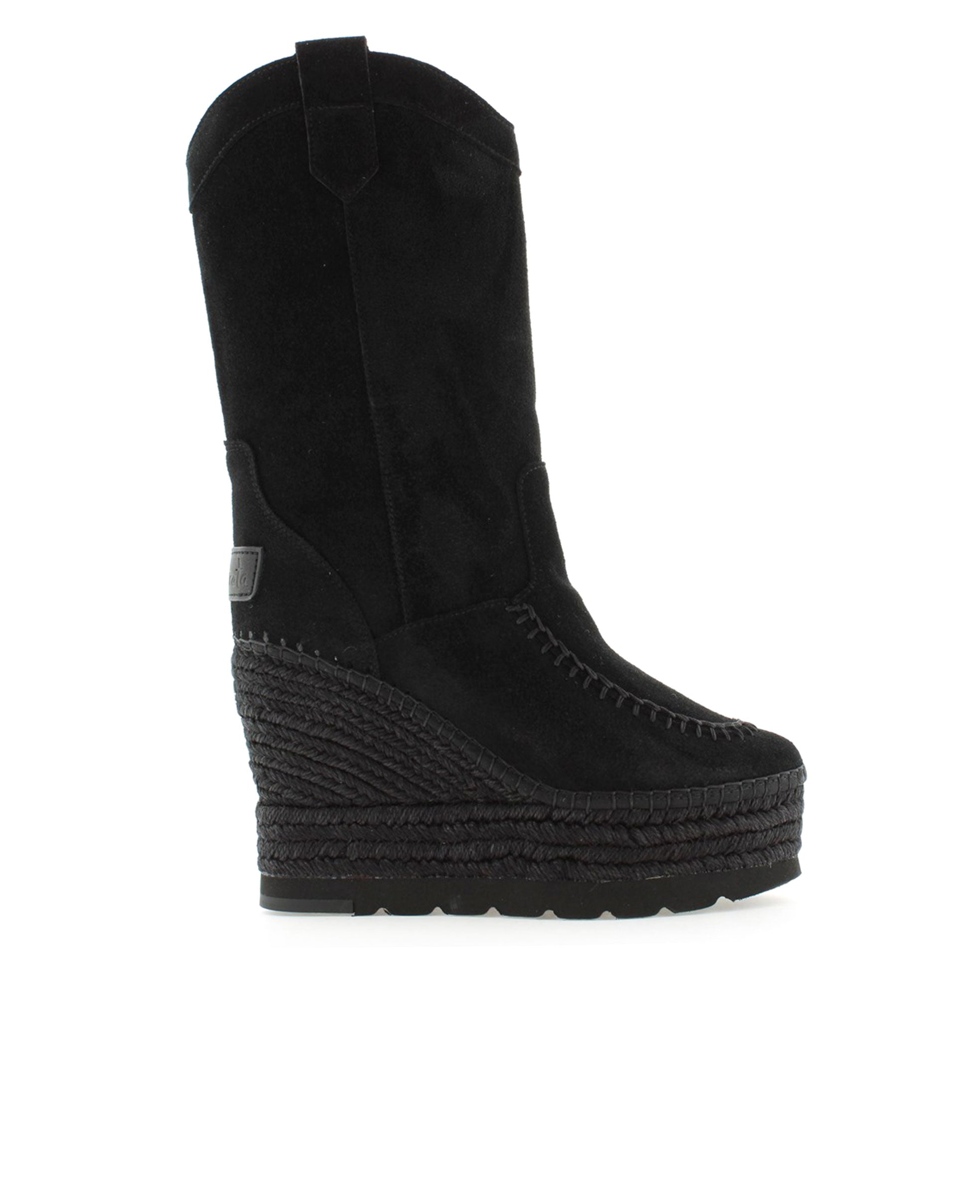 Cowboy boot in black suede Tilo 7