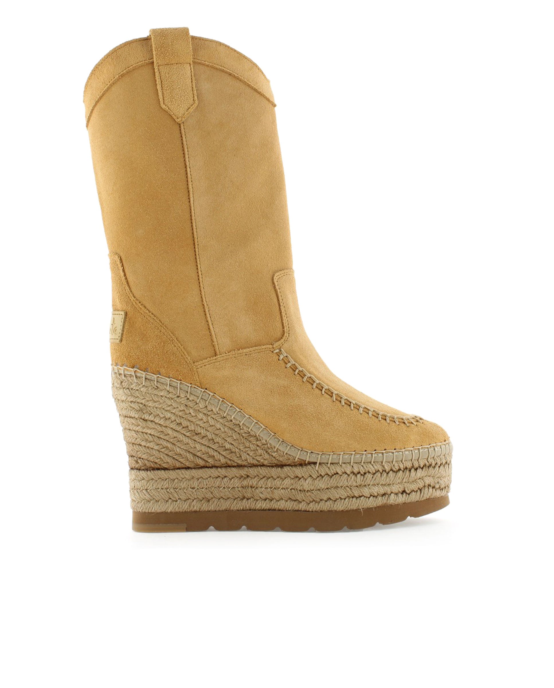 Cowboy boot in camel suede Tilo 7