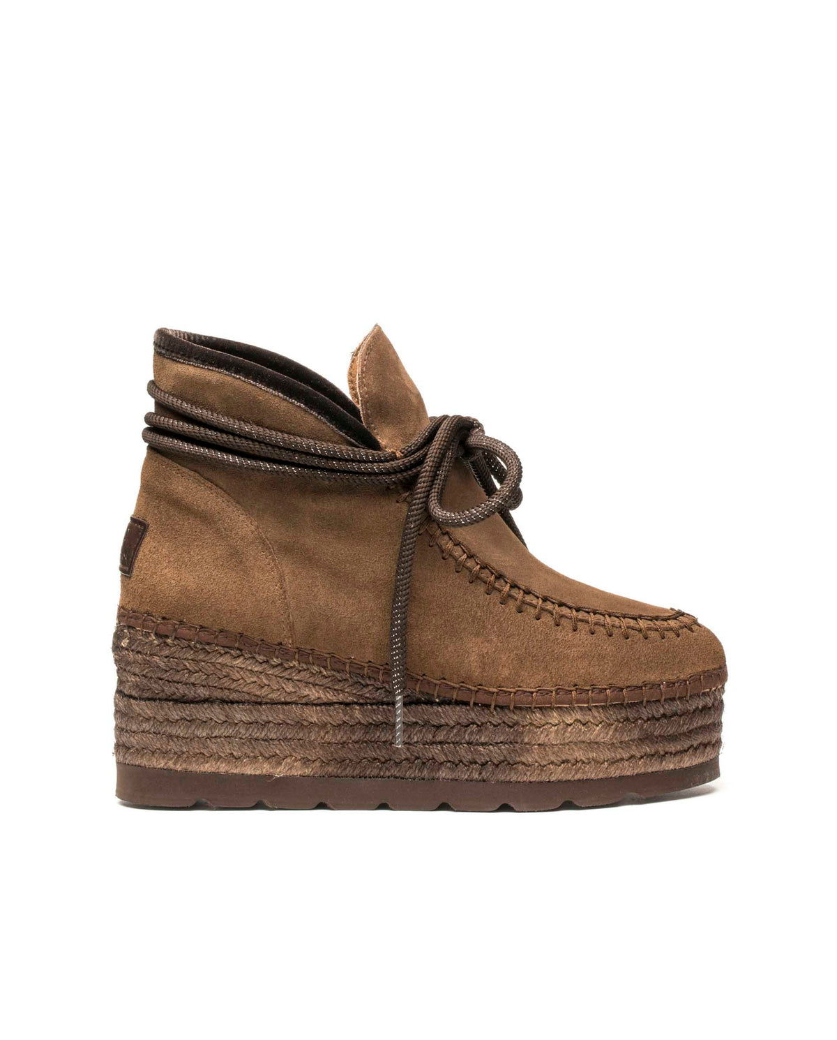 Bota baja en serraje taupe Creta