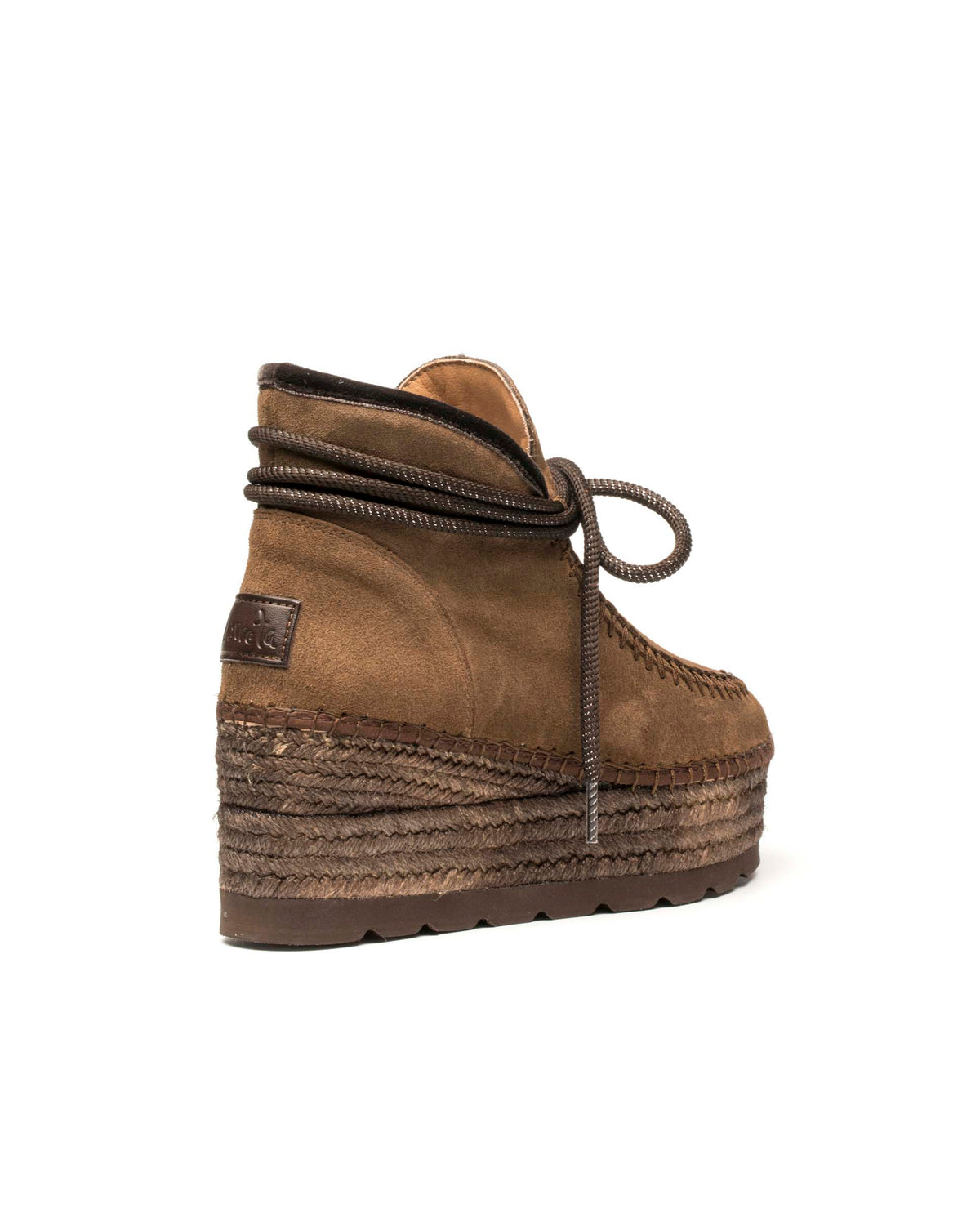 Bota baja en serraje taupe Creta