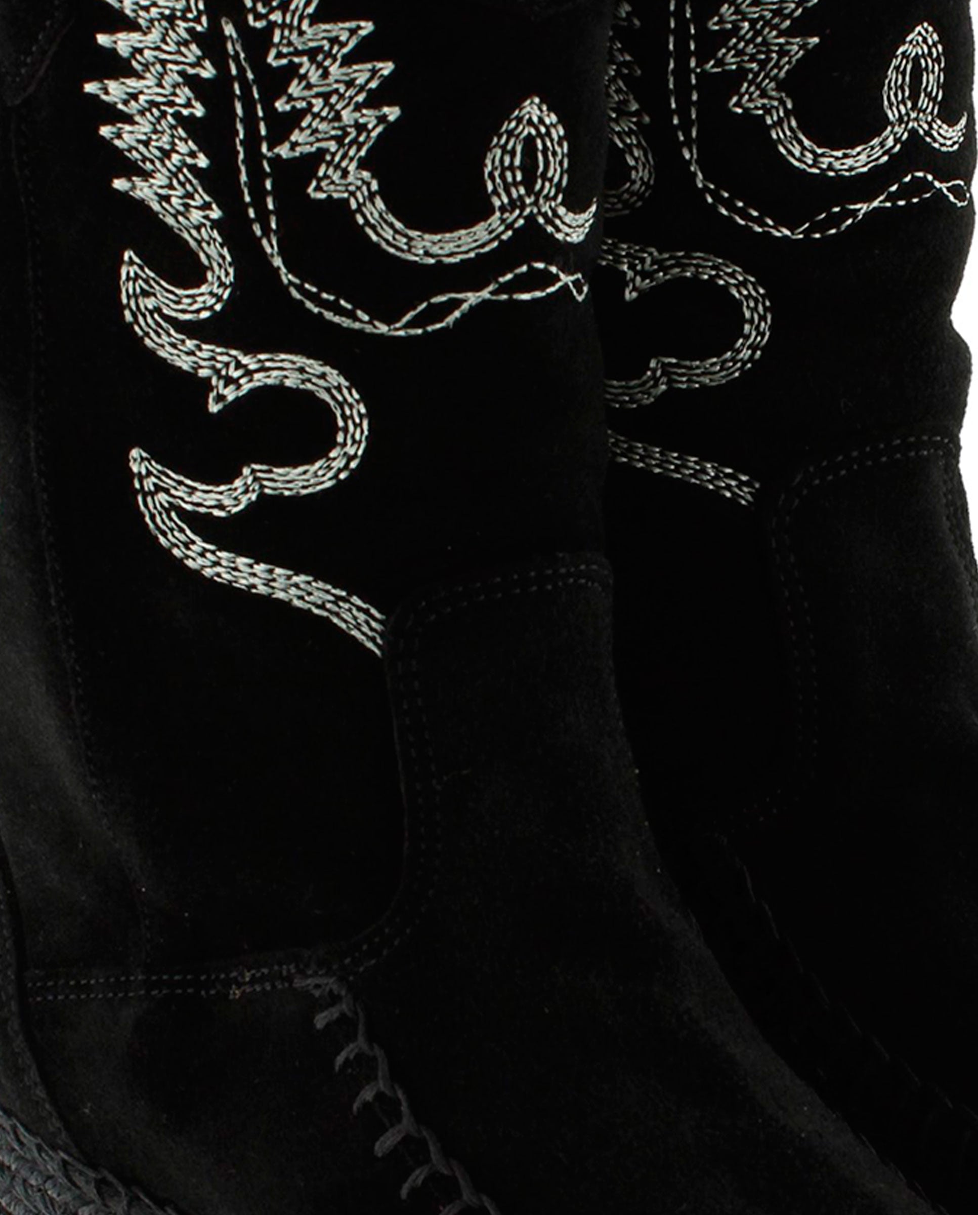 Black Creta Suede Cowboy Boot
