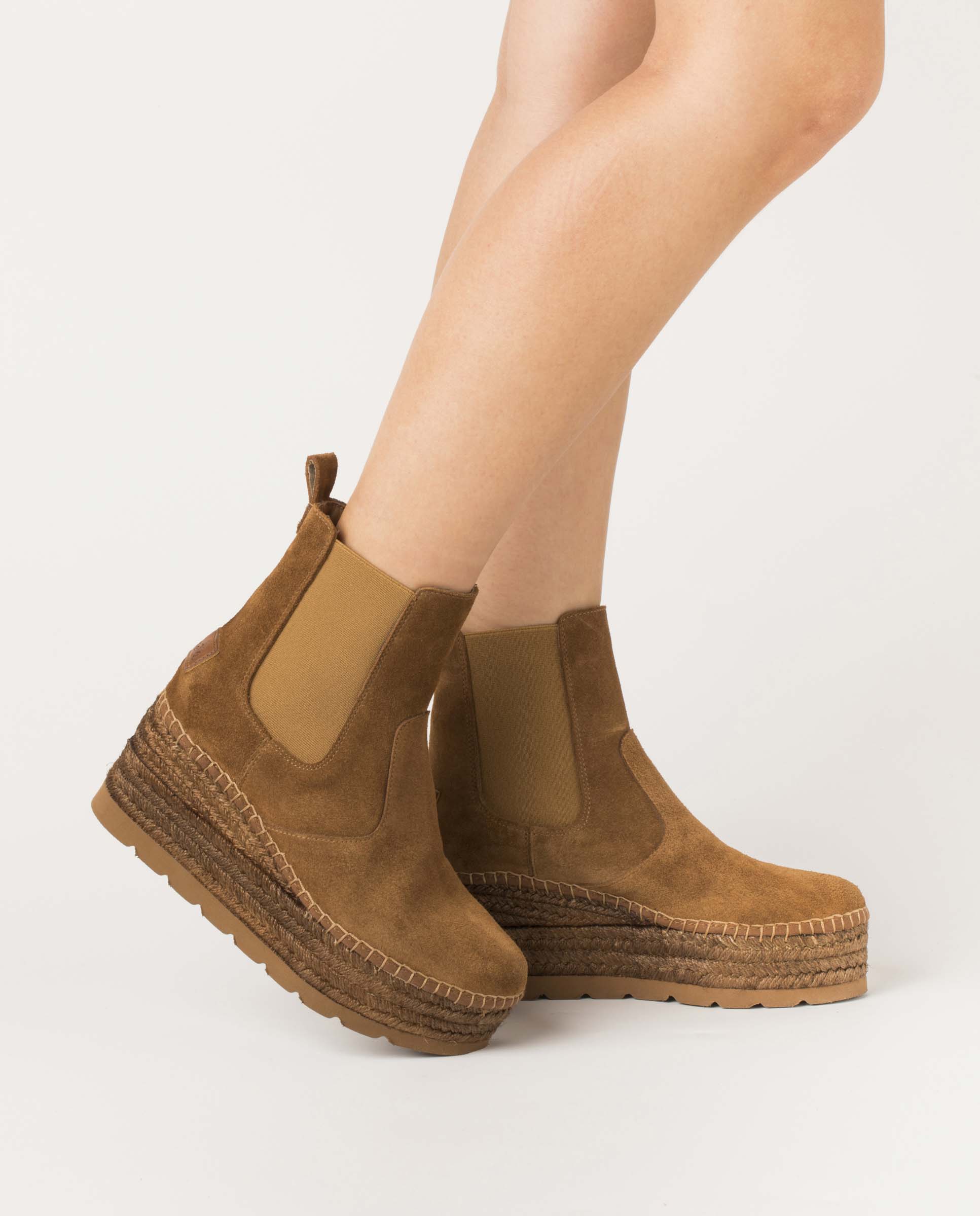 Botin Chelsea en serraje cuero Creta