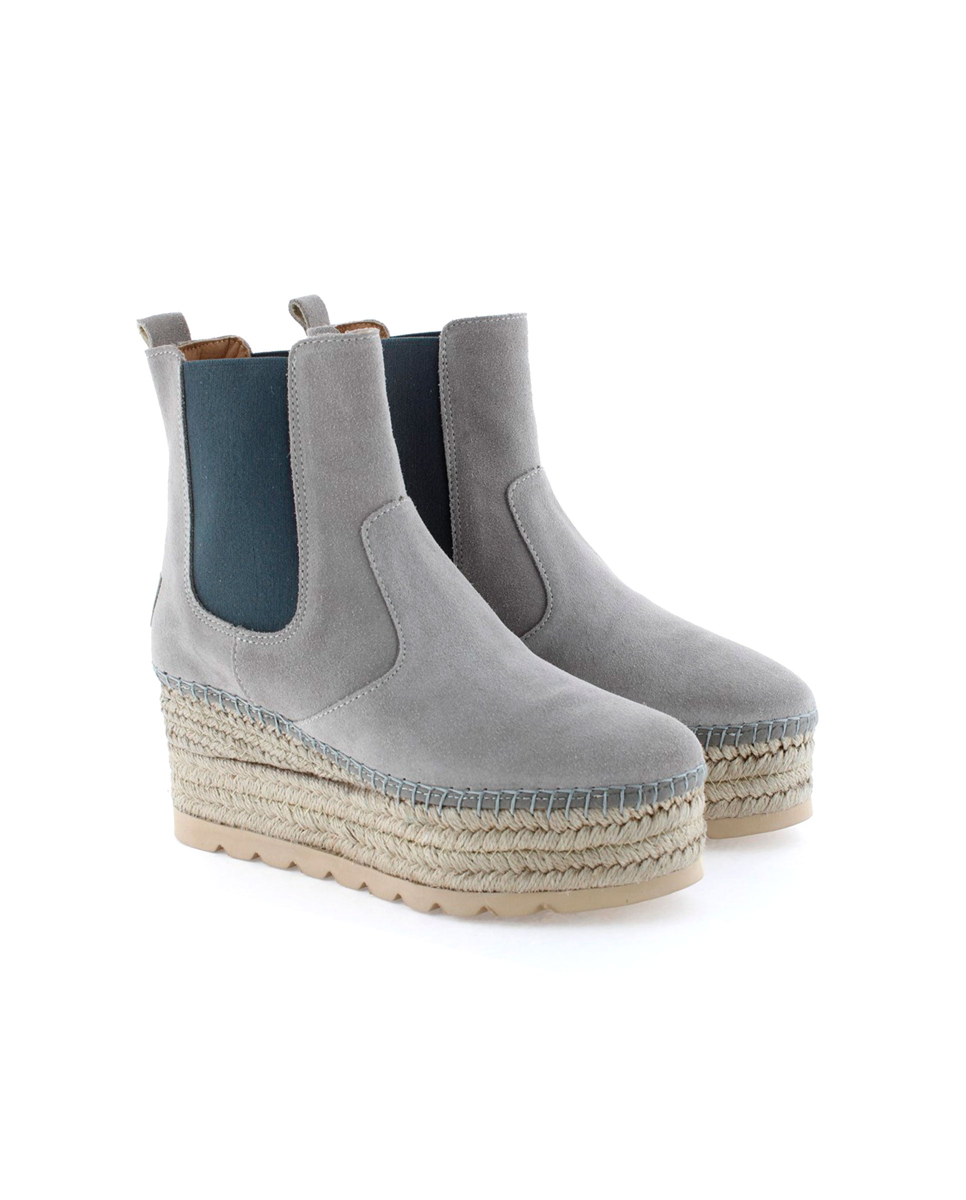 Botin Chelsea en serraje gris Creta