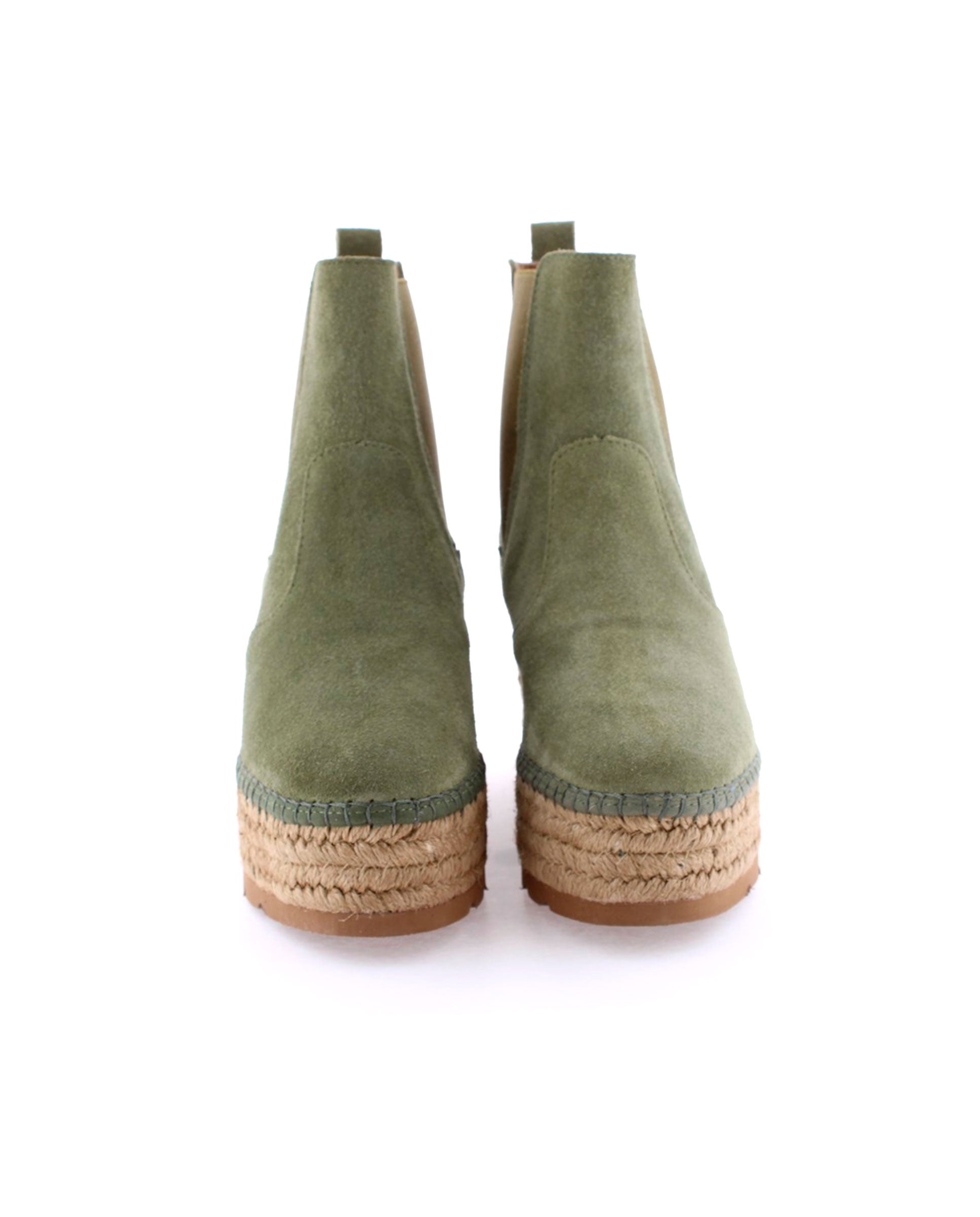 Botin Chelsea en serraje kaki Creta