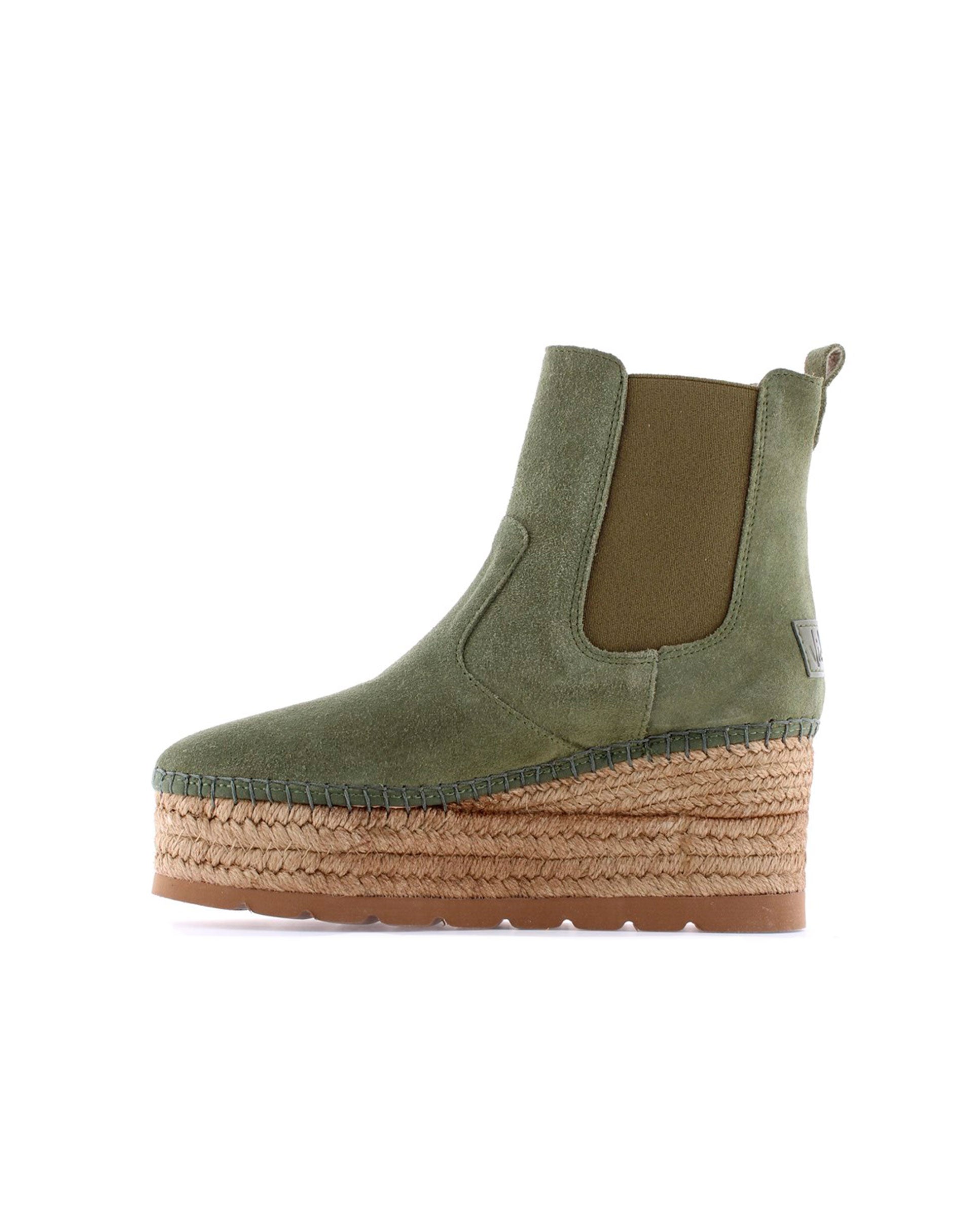 Botin Chelsea en serraje kaki Creta